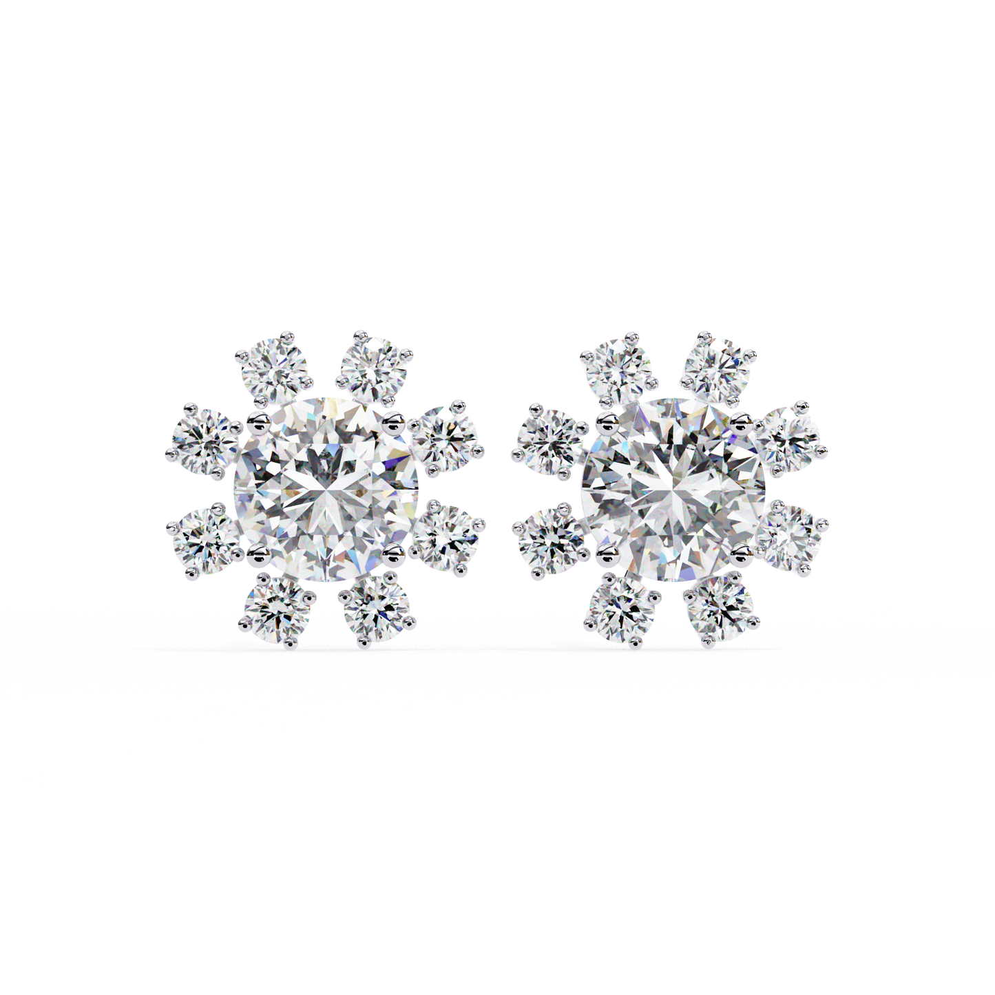 rose gold / moissanite, rose gold / lab grown
