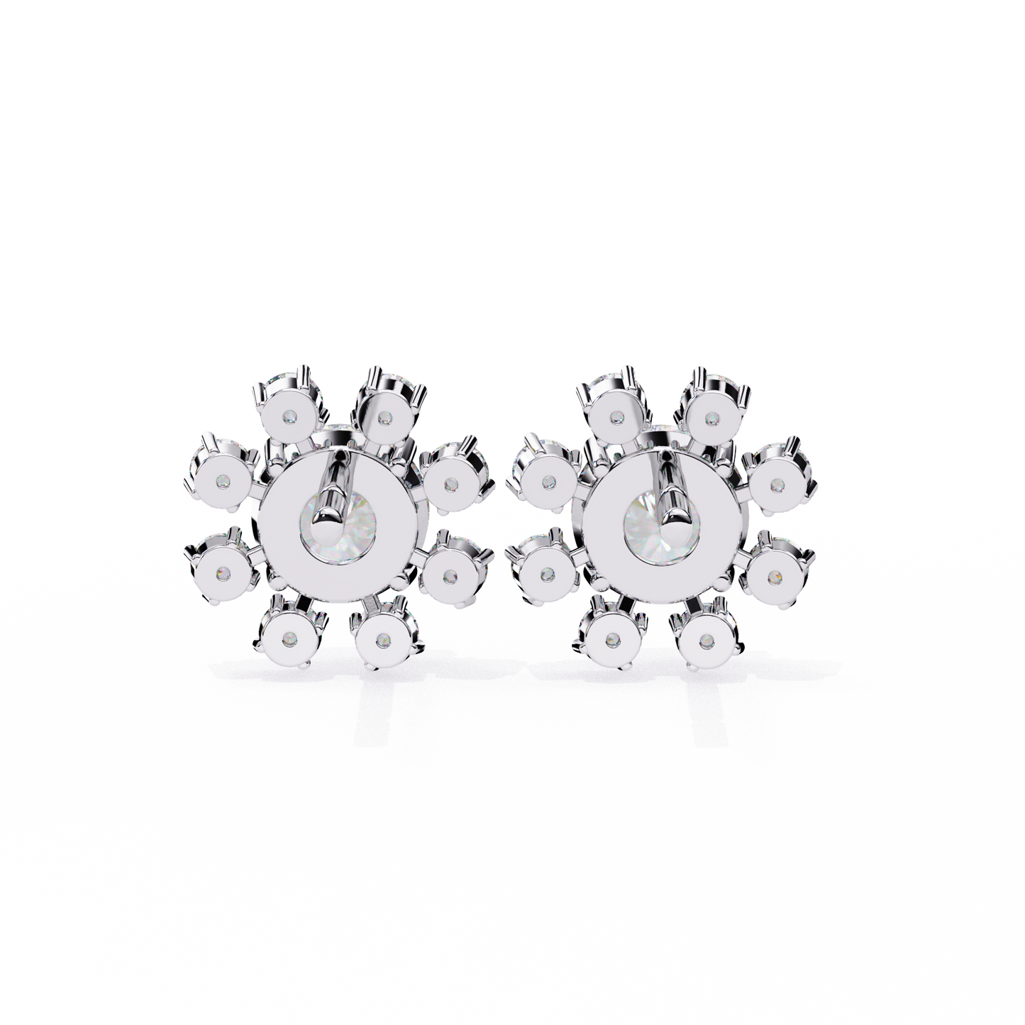 white gold / moissanite, white gold / lab grown