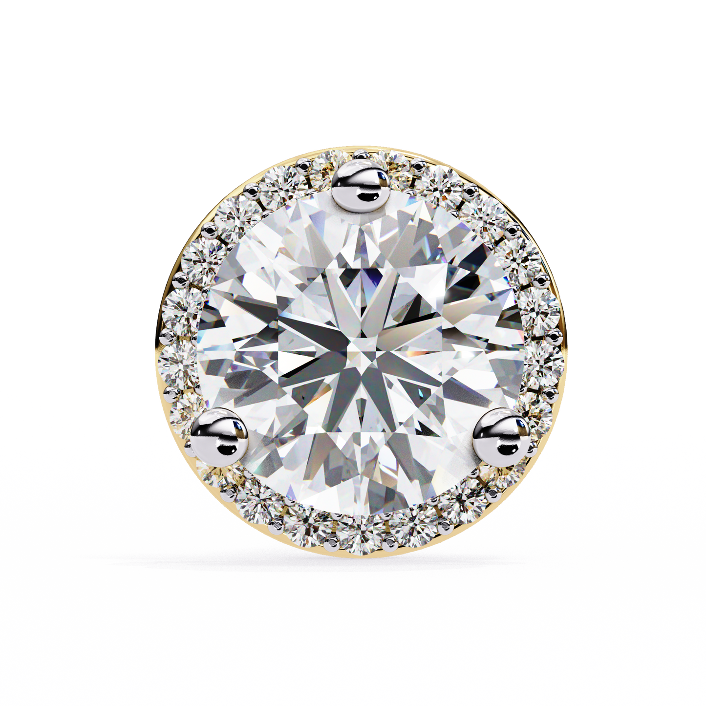 yellow gold / moissanite, yellow gold / lab grown
