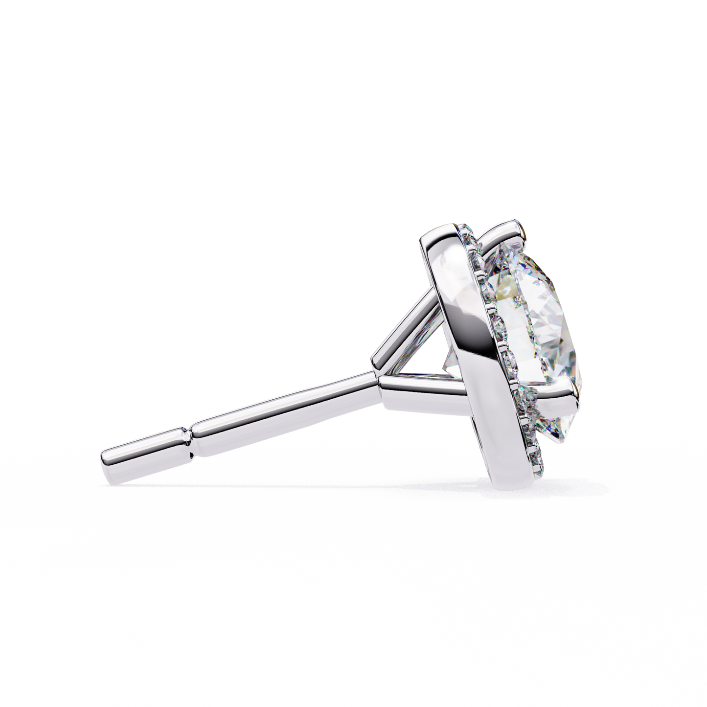 white gold / moissanite, white gold / lab grown