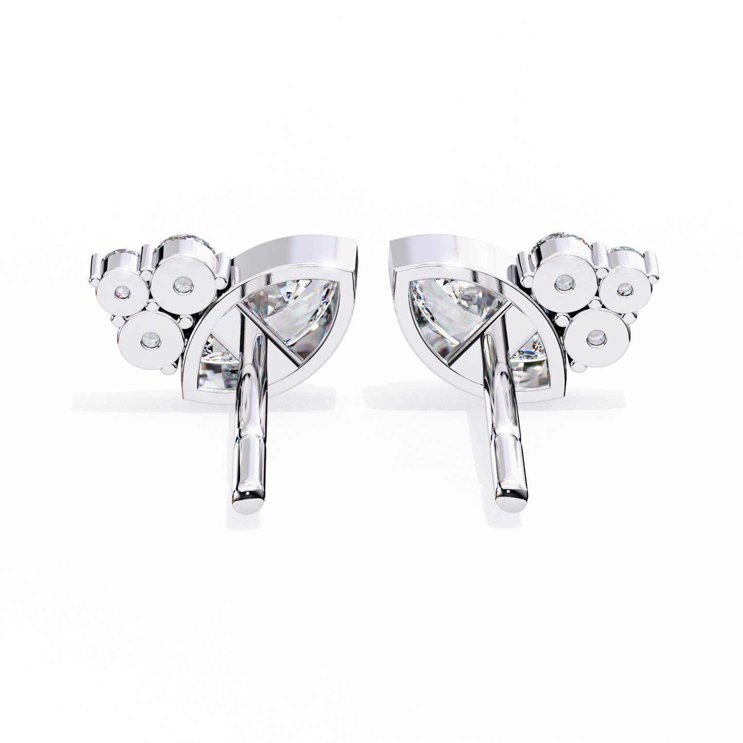 white gold / moissanite, white gold / lab grown