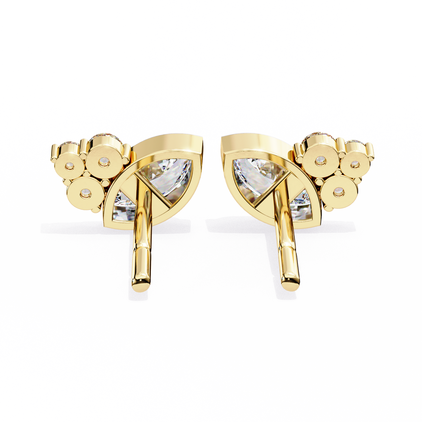 yellow gold / moissanite, yellow gold / lab grown