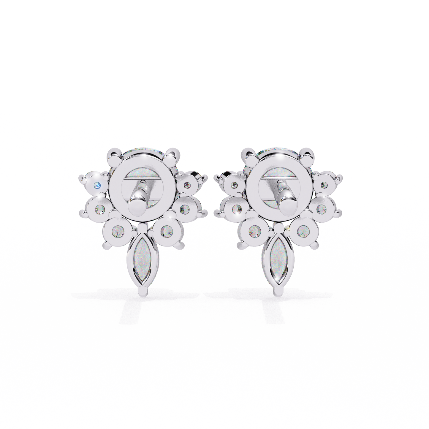 white gold / moissanite, white gold / lab grown