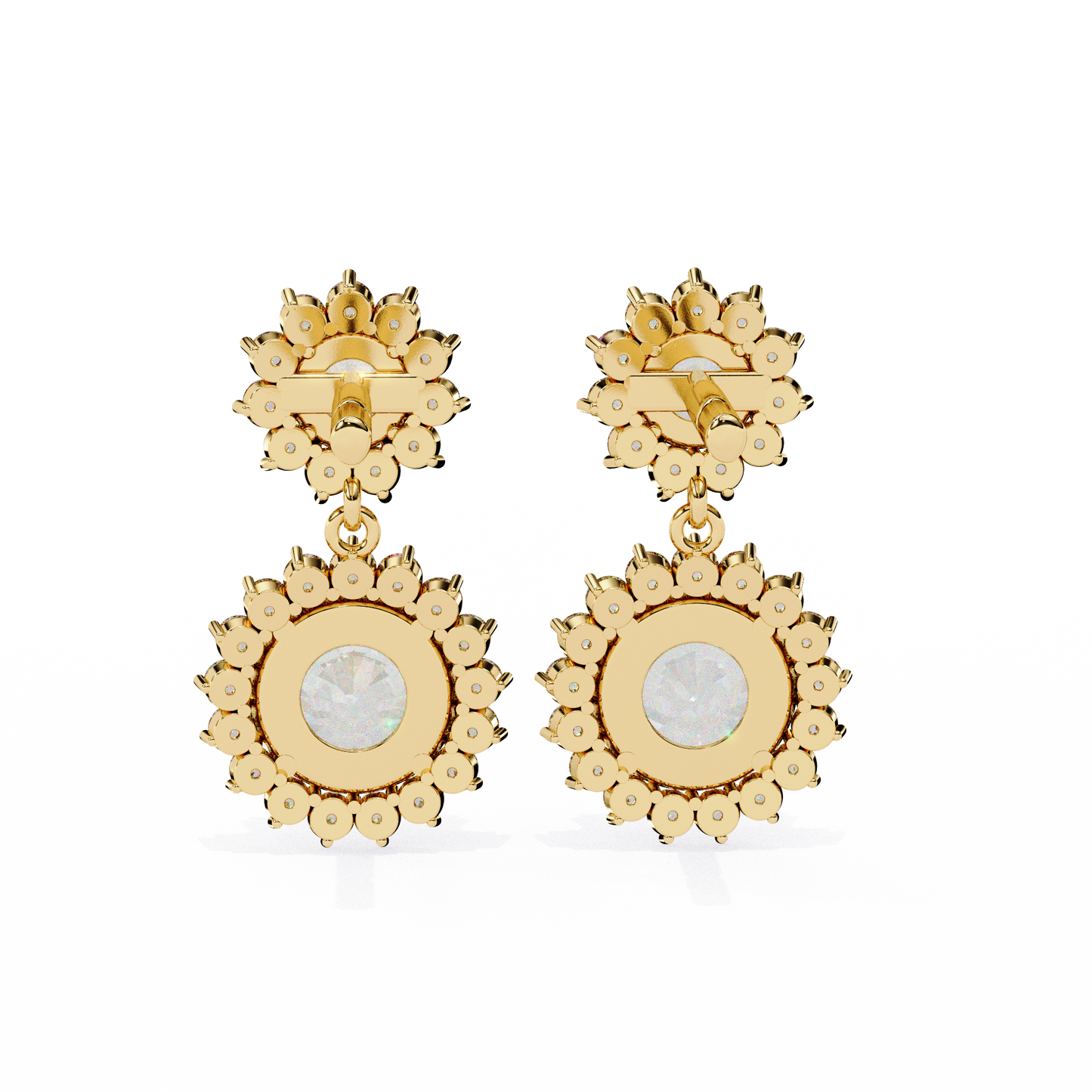 yellow gold / moissanite, yellow gold / lab grown