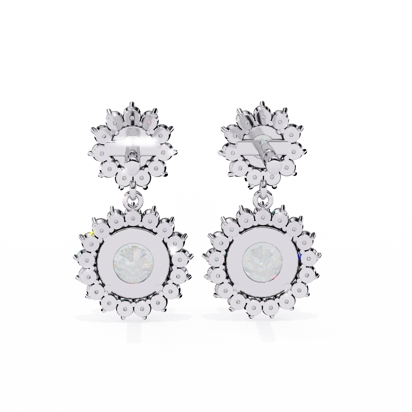 white gold / moissanite, white gold / lab grown
