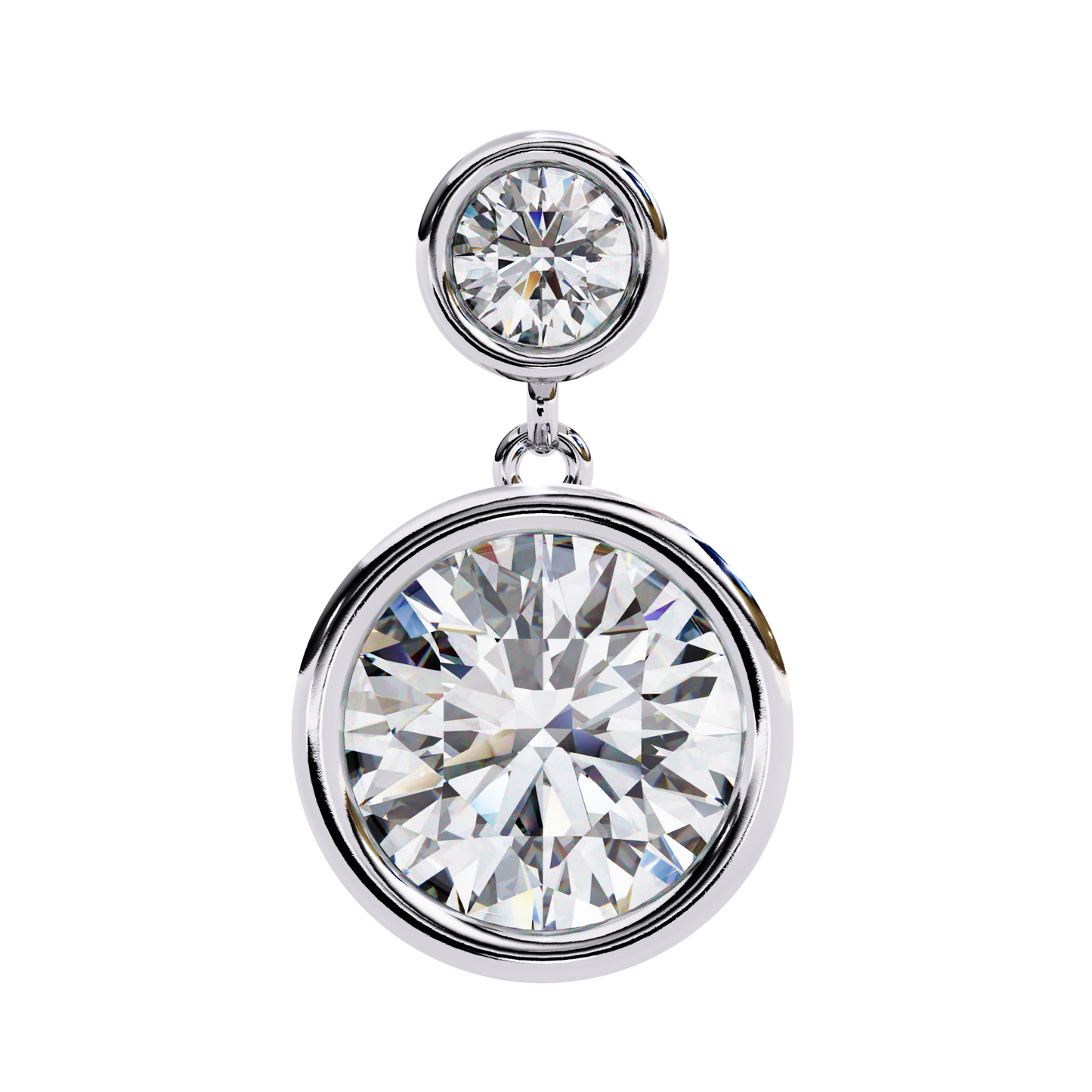 white gold / moissanite, white gold / lab grown