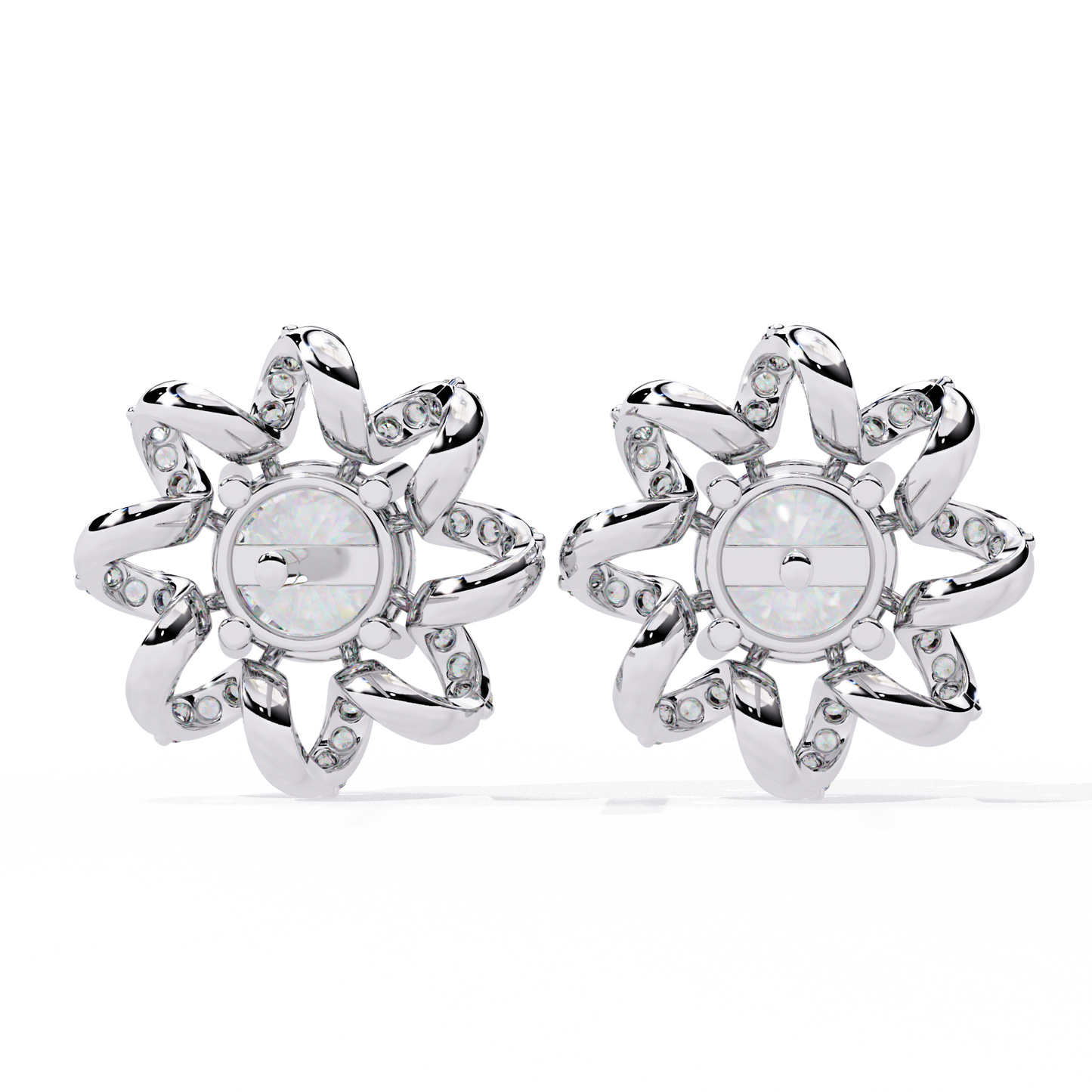 white gold / moissanite, white gold / lab grown