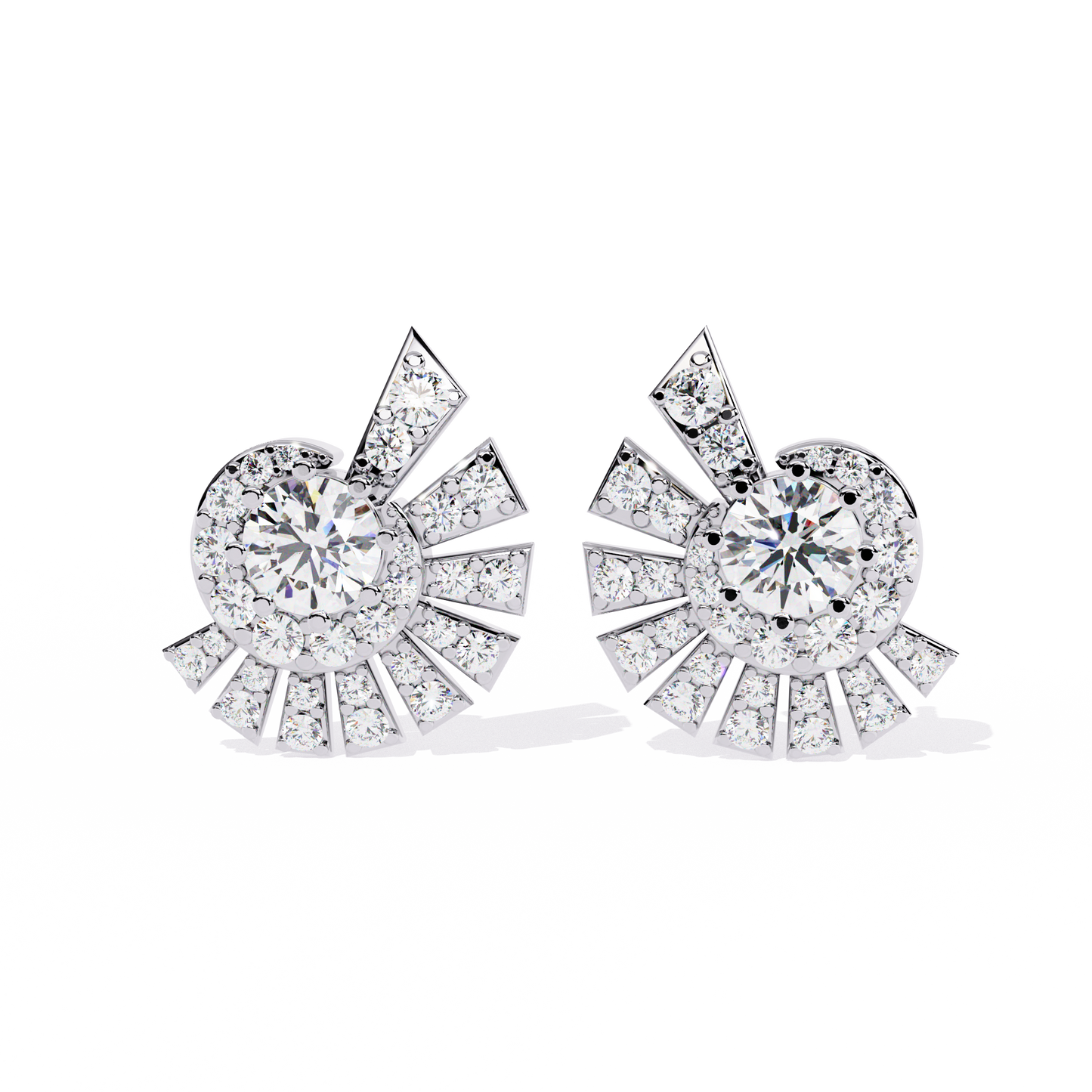 white gold / moissanite, white gold / lab grown