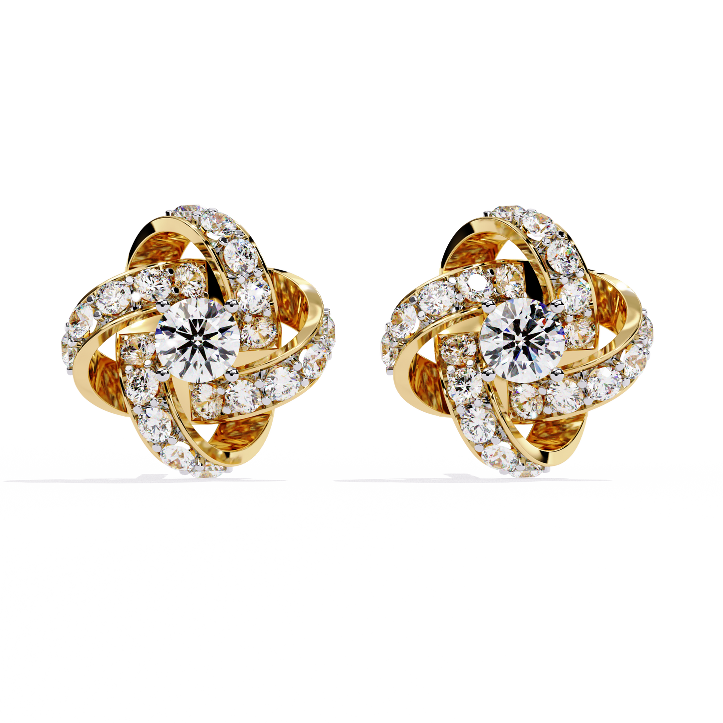 yellow gold / moissanite, yellow gold / lab grown