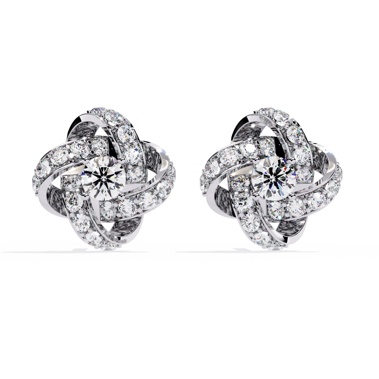 white gold / moissanite, white gold / lab grown