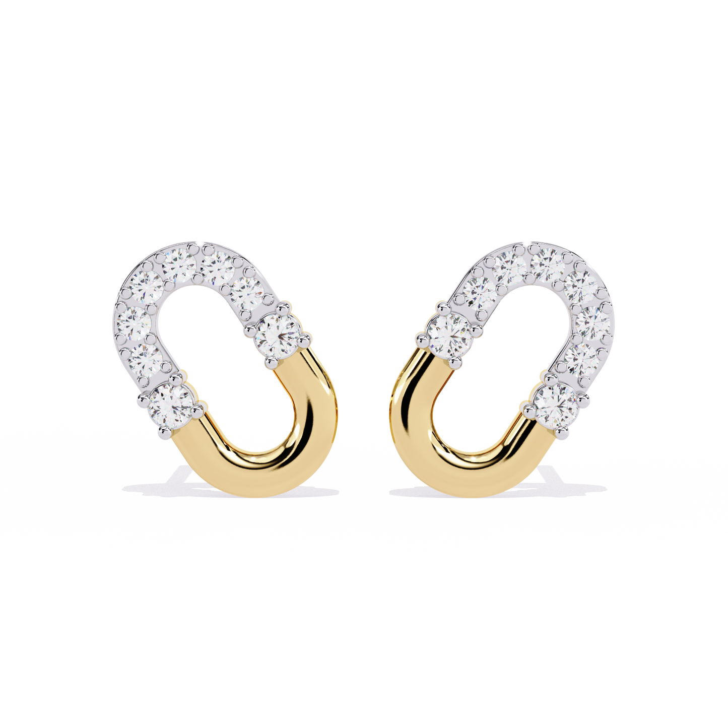 yellow gold / moissanite, yellow gold / lab grown