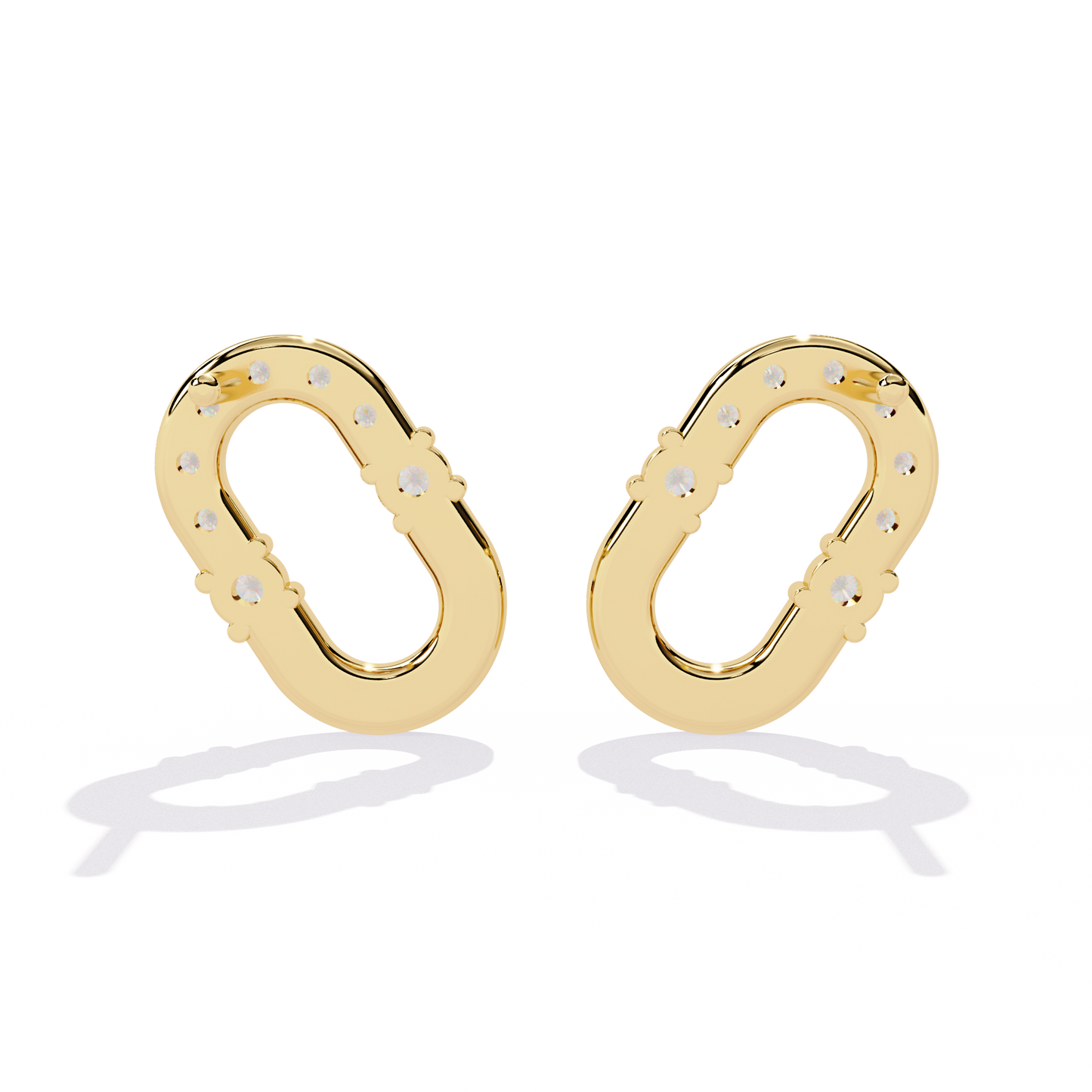 yellow gold / moissanite, yellow gold / lab grown