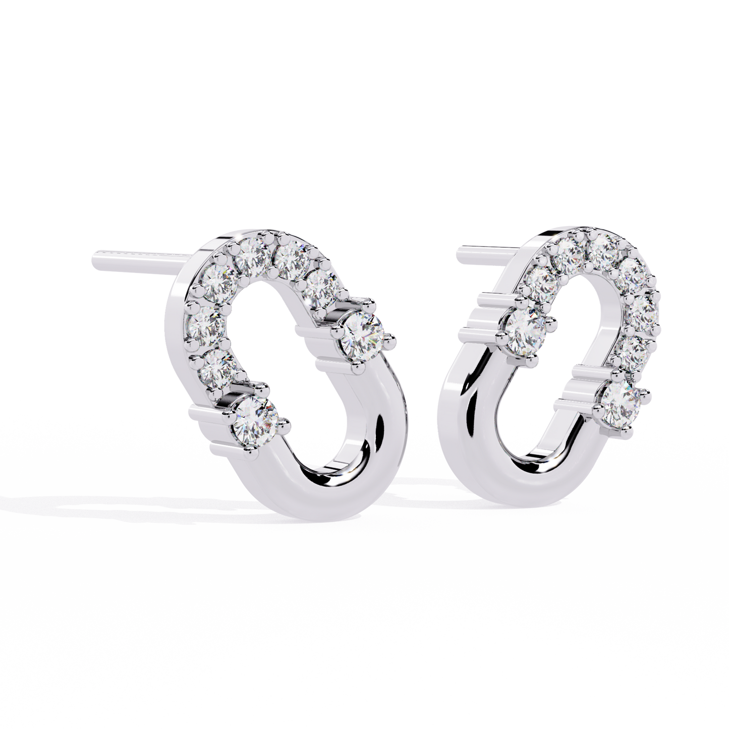 white gold / moissanite, white gold / lab grown