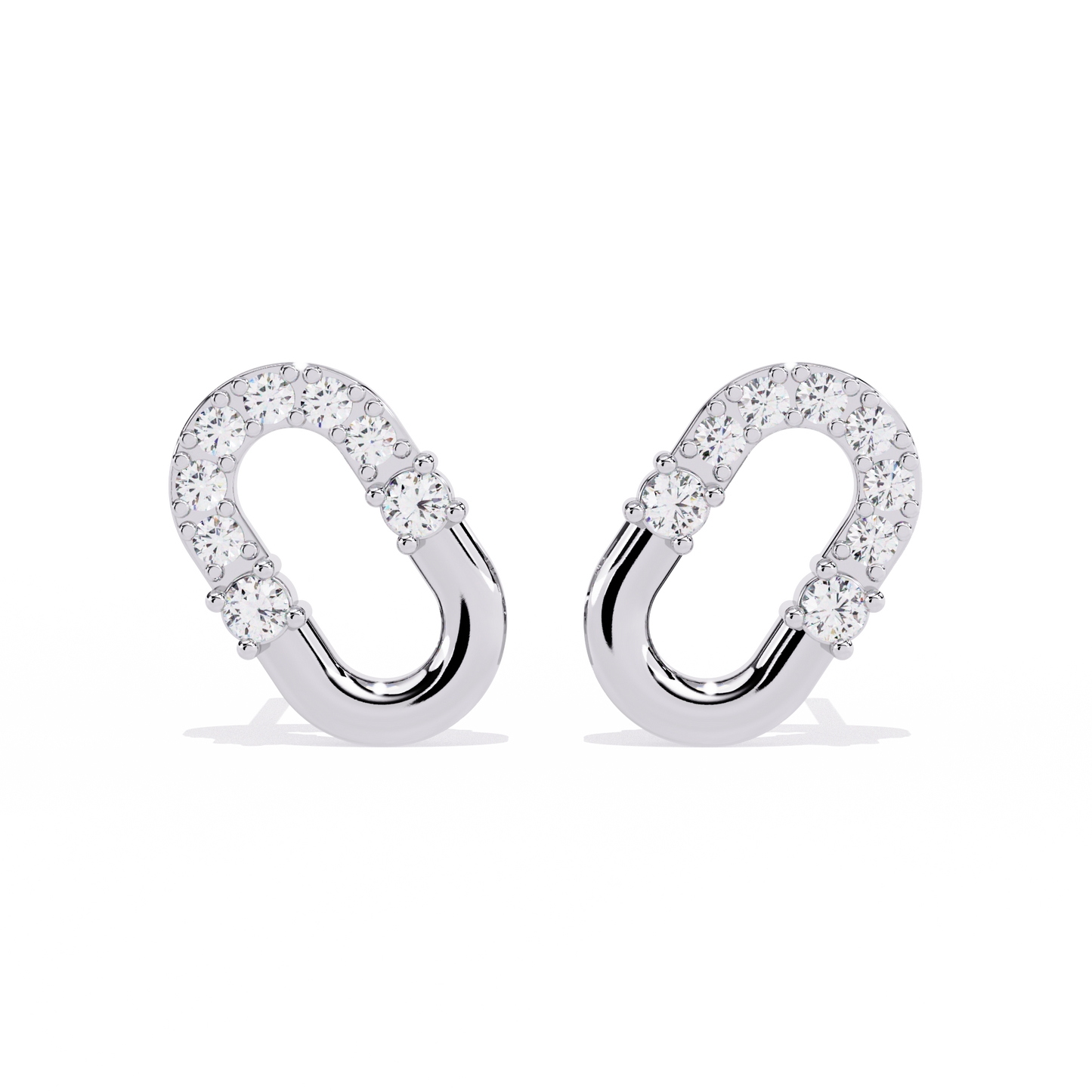 white gold / moissanite, white gold / lab grown