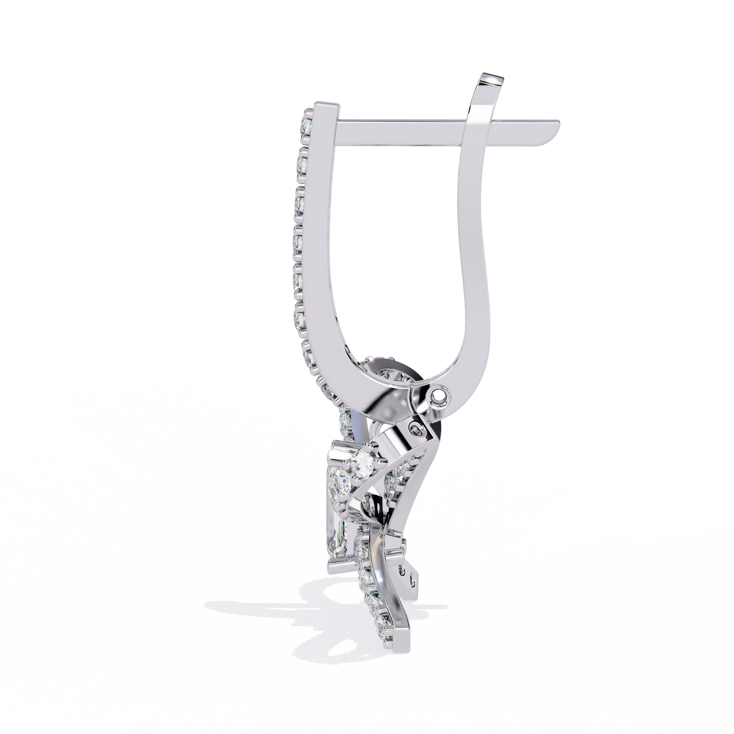 white gold / moissanite, white gold / lab grown