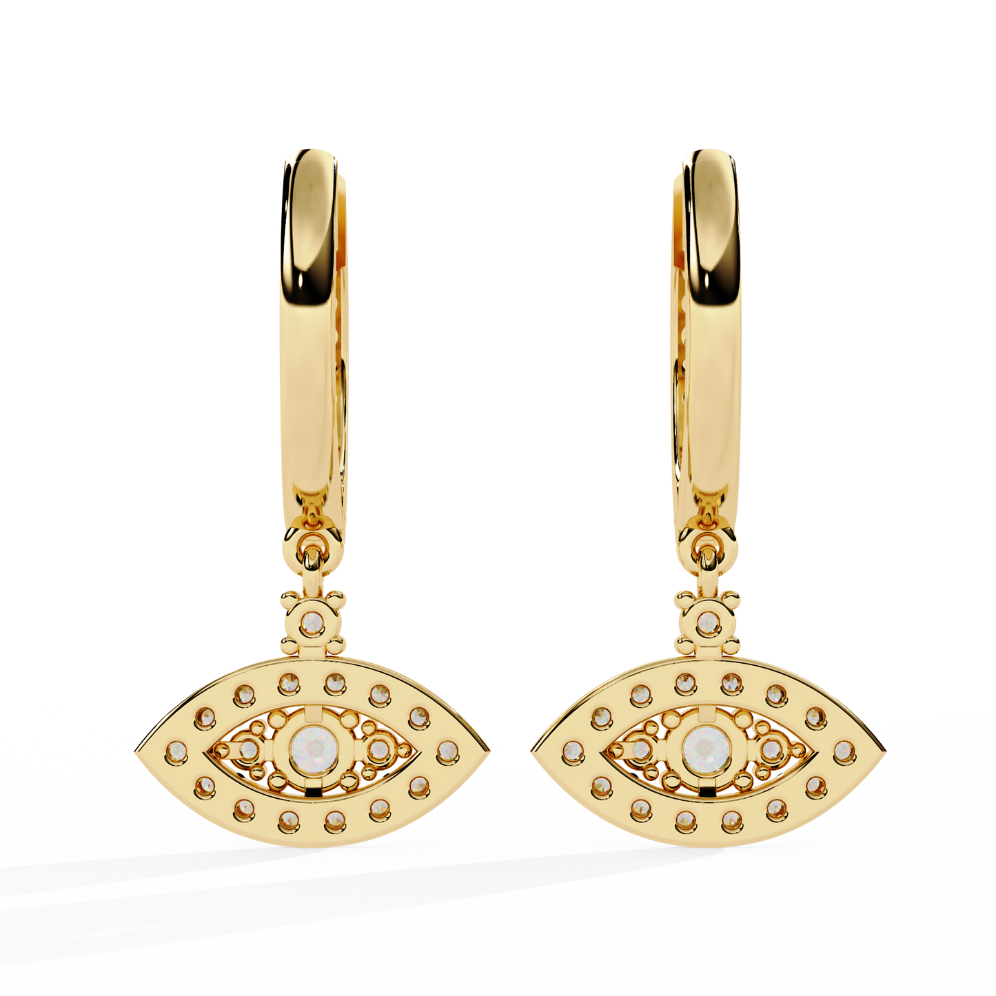 yellow gold / moissanite, yellow gold / lab grown