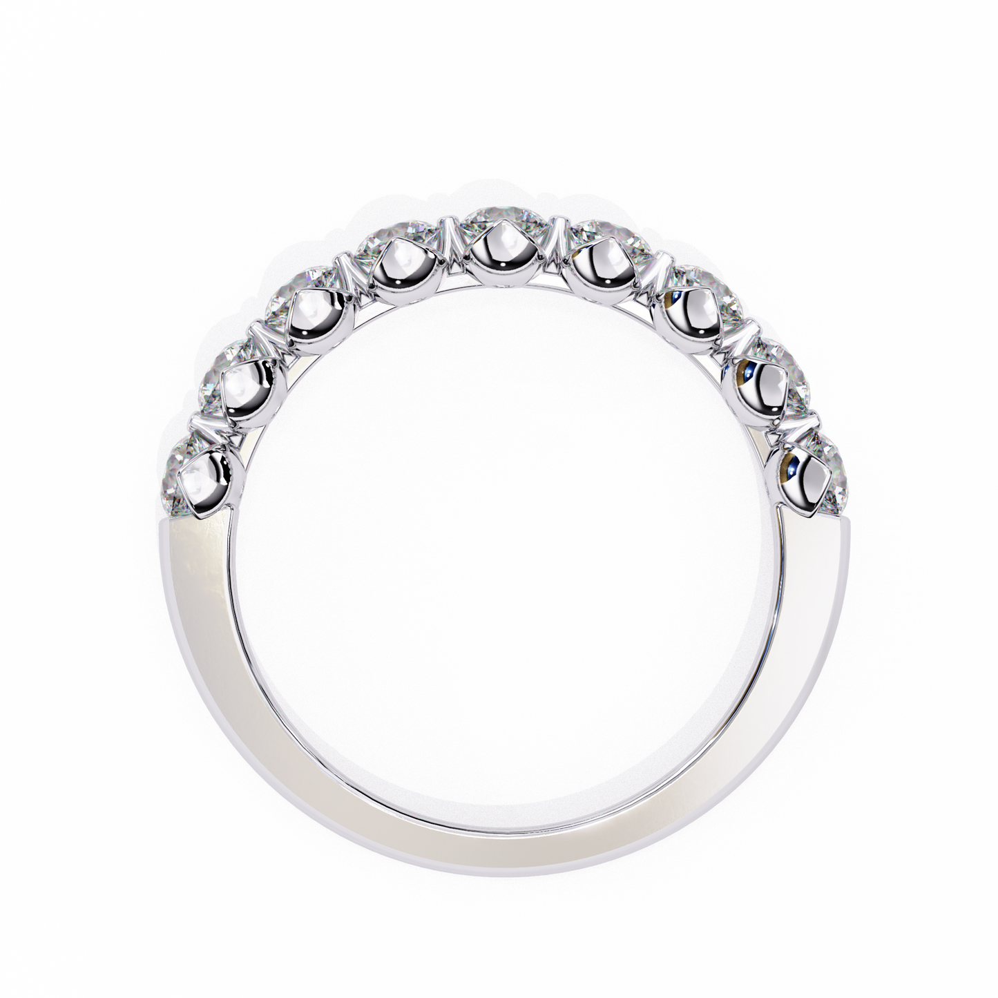 white gold / moissanite, white gold / lab grown