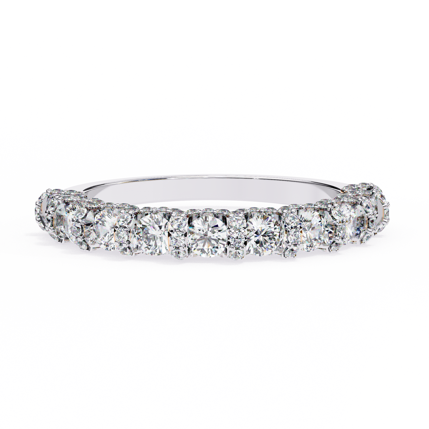 white gold / moissanite, white gold / lab grown