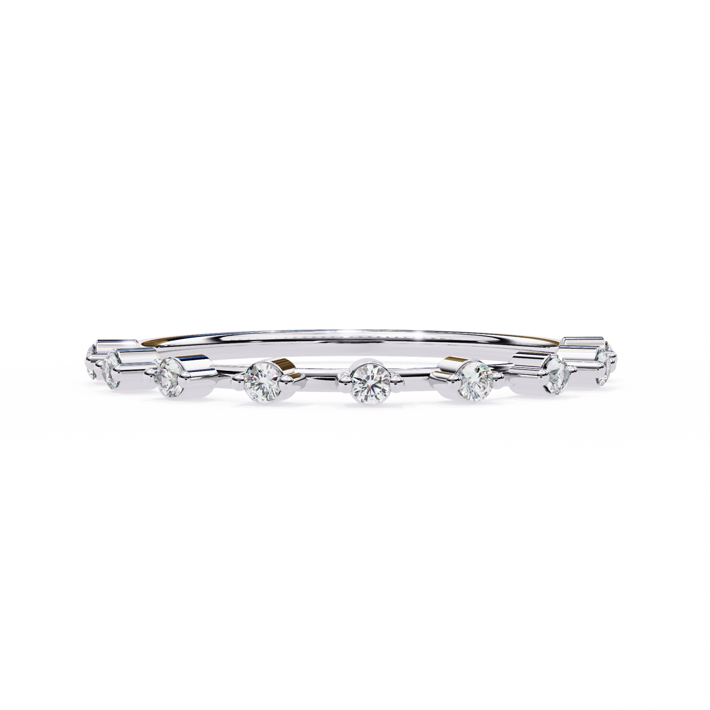white gold / moissanite, white gold / lab grown