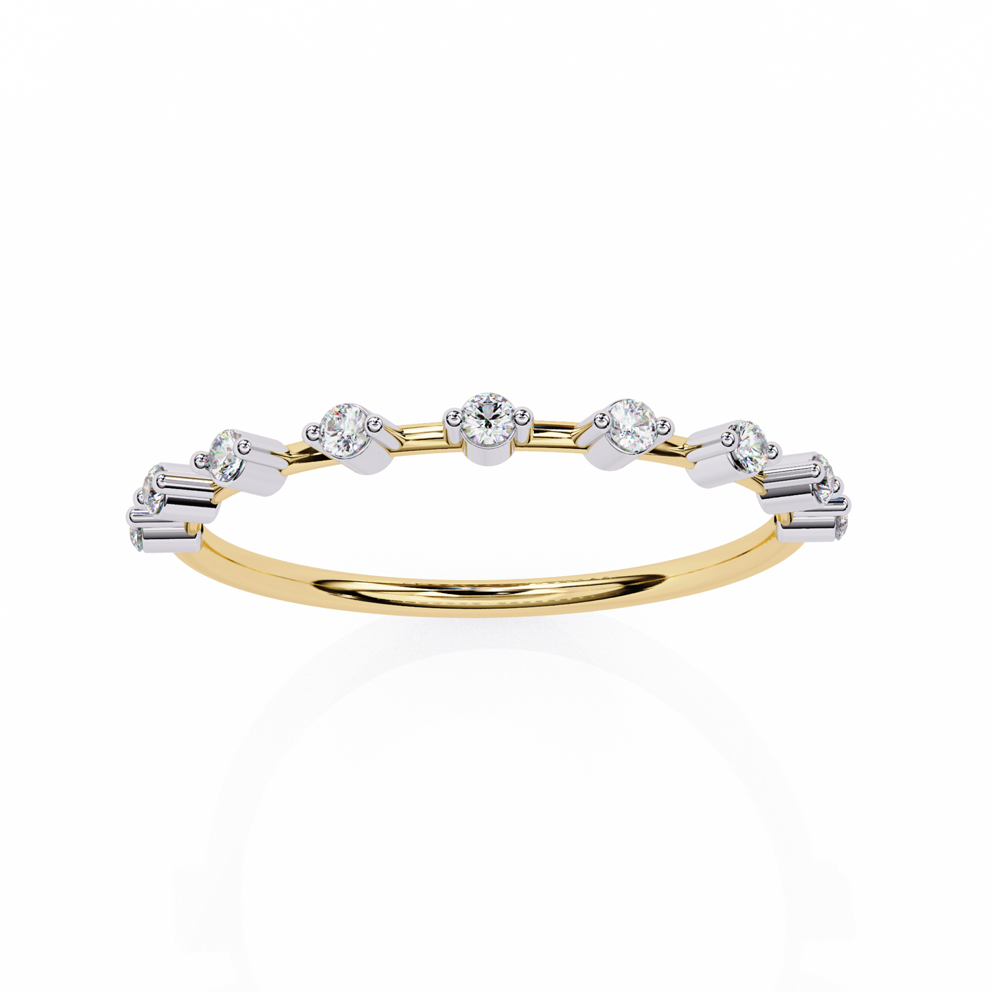 yellow gold / moissanite, yellow gold / lab grown