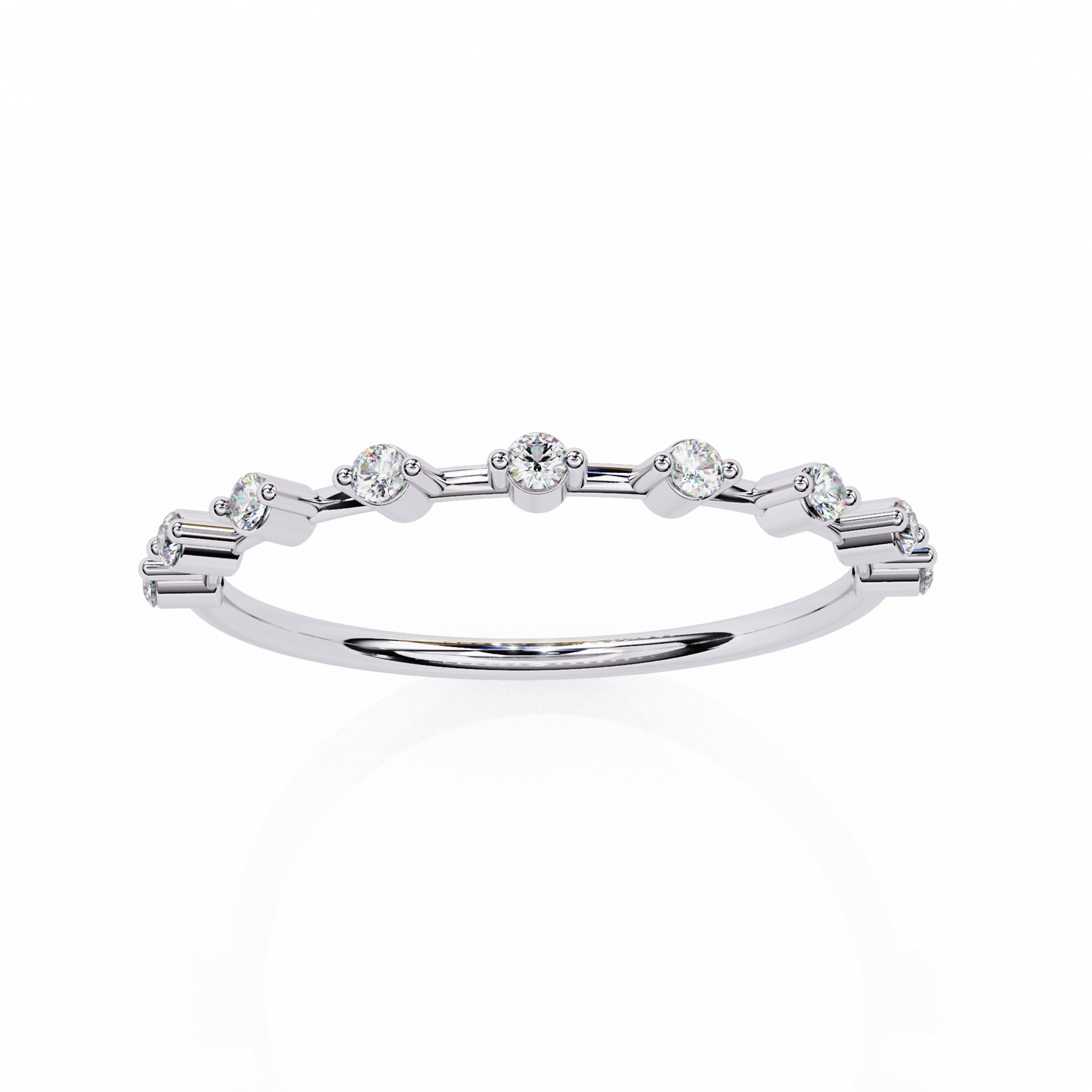 white gold / moissanite, white gold / lab grown