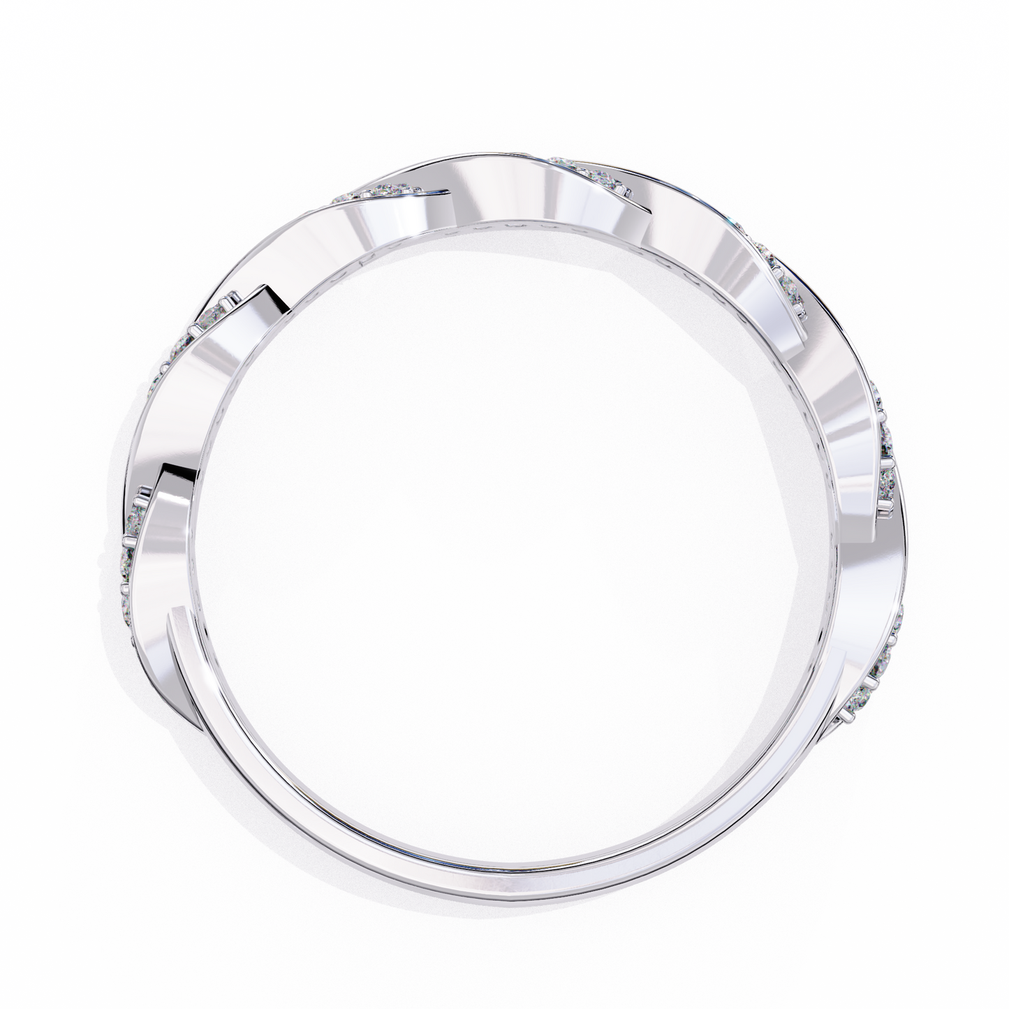 white gold / moissanite, white gold / lab grown