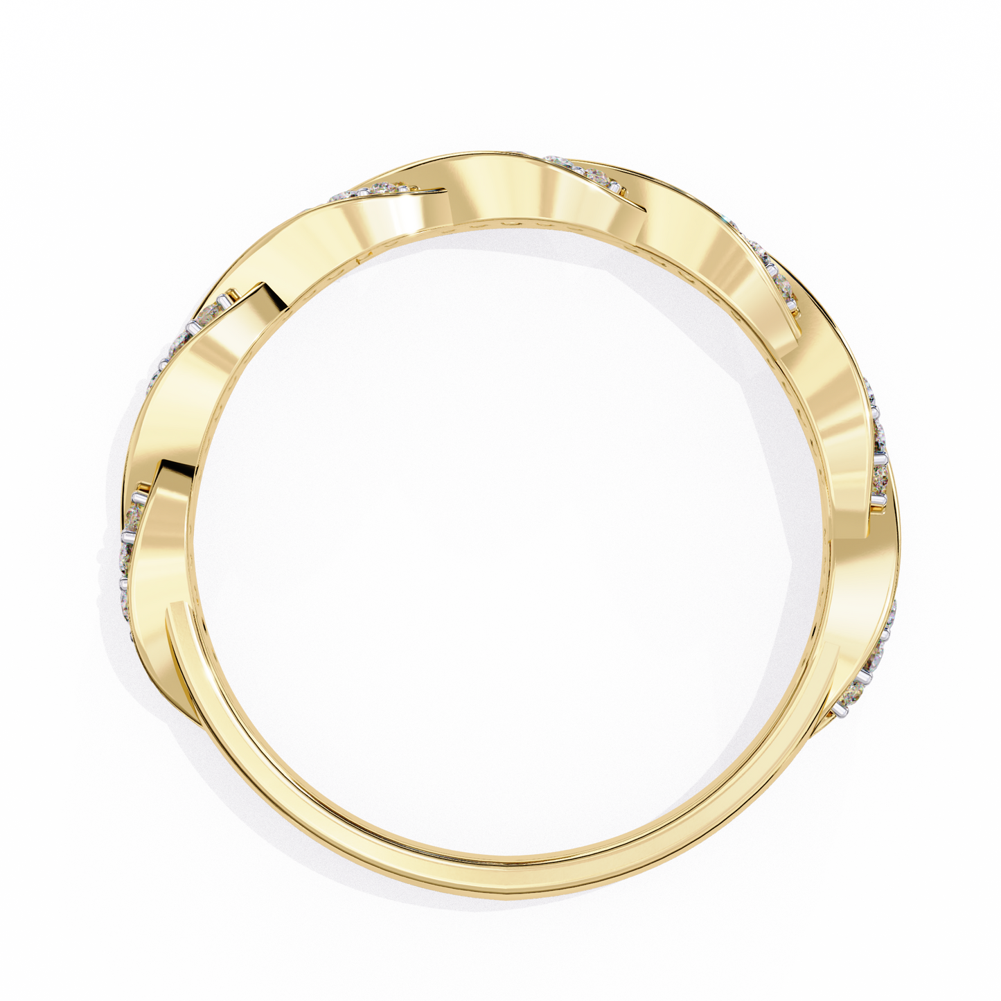 yellow gold / moissanite, yellow gold / lab grown