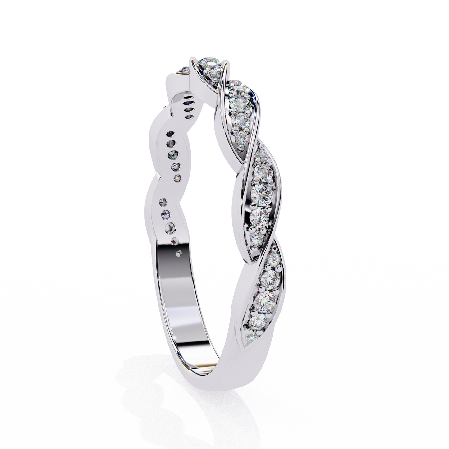 white gold / moissanite, white gold / lab grown