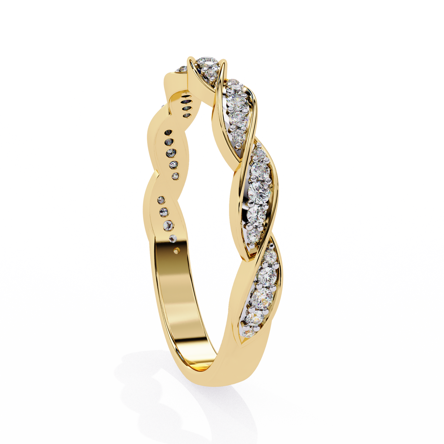 yellow gold / moissanite, yellow gold / lab grown