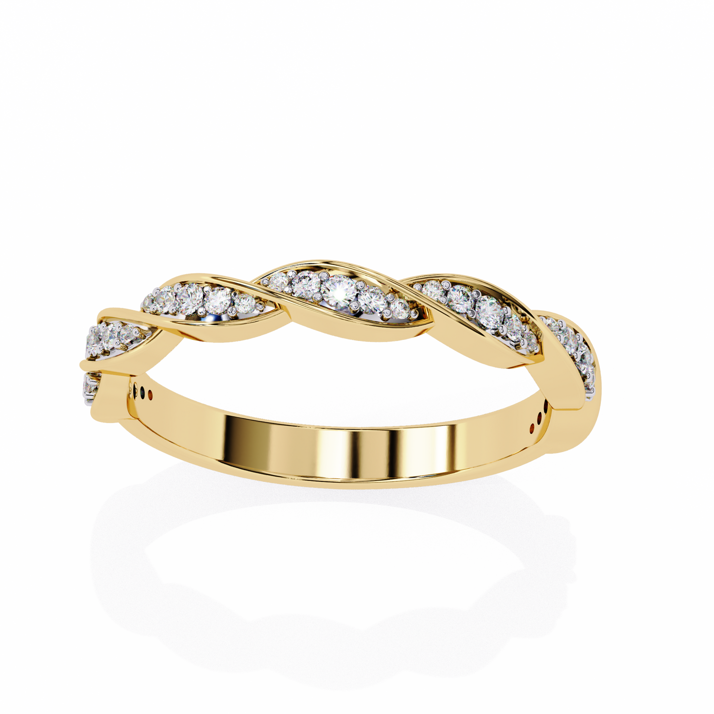yellow gold / moissanite, yellow gold / lab grown