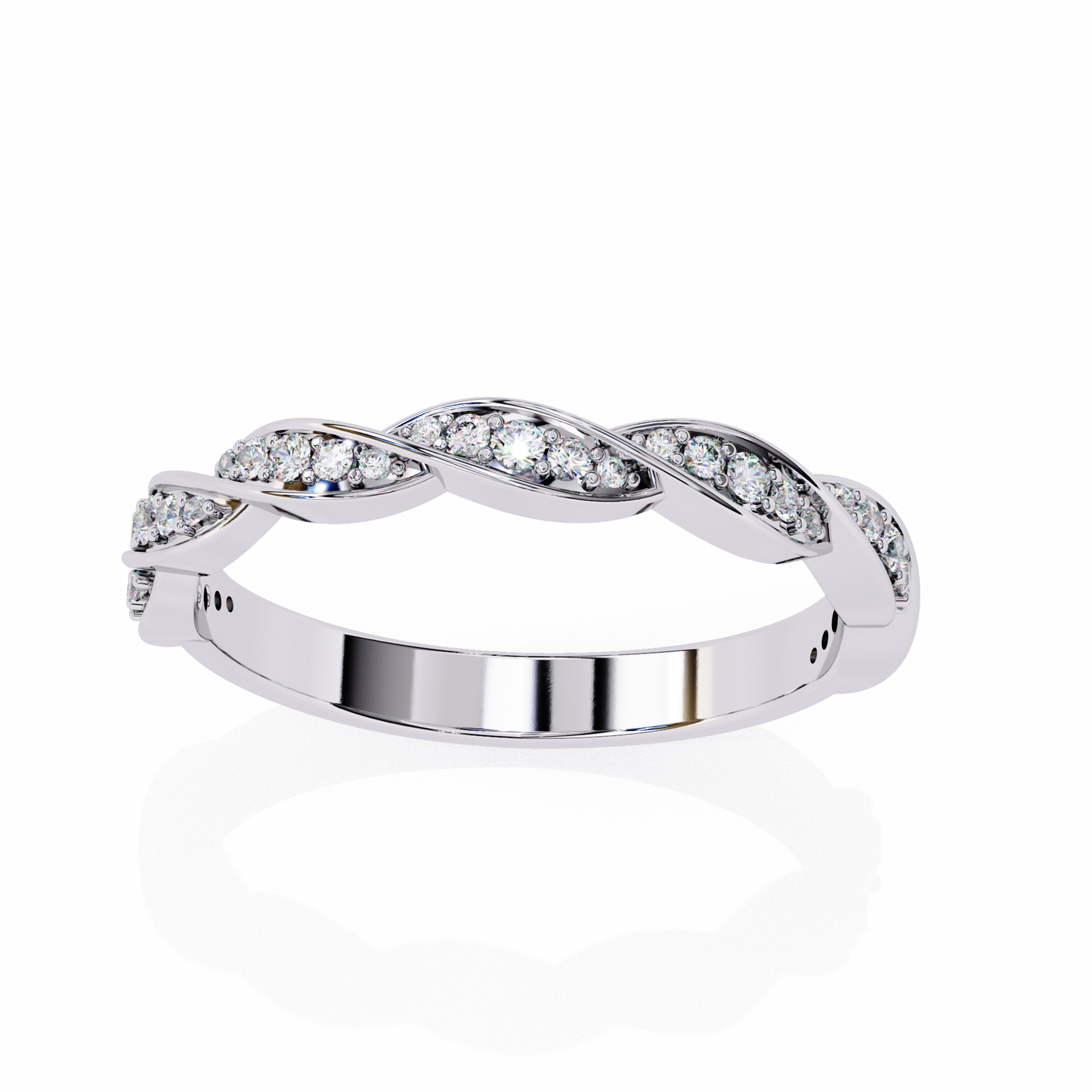 white gold / moissanite, white gold / lab grown