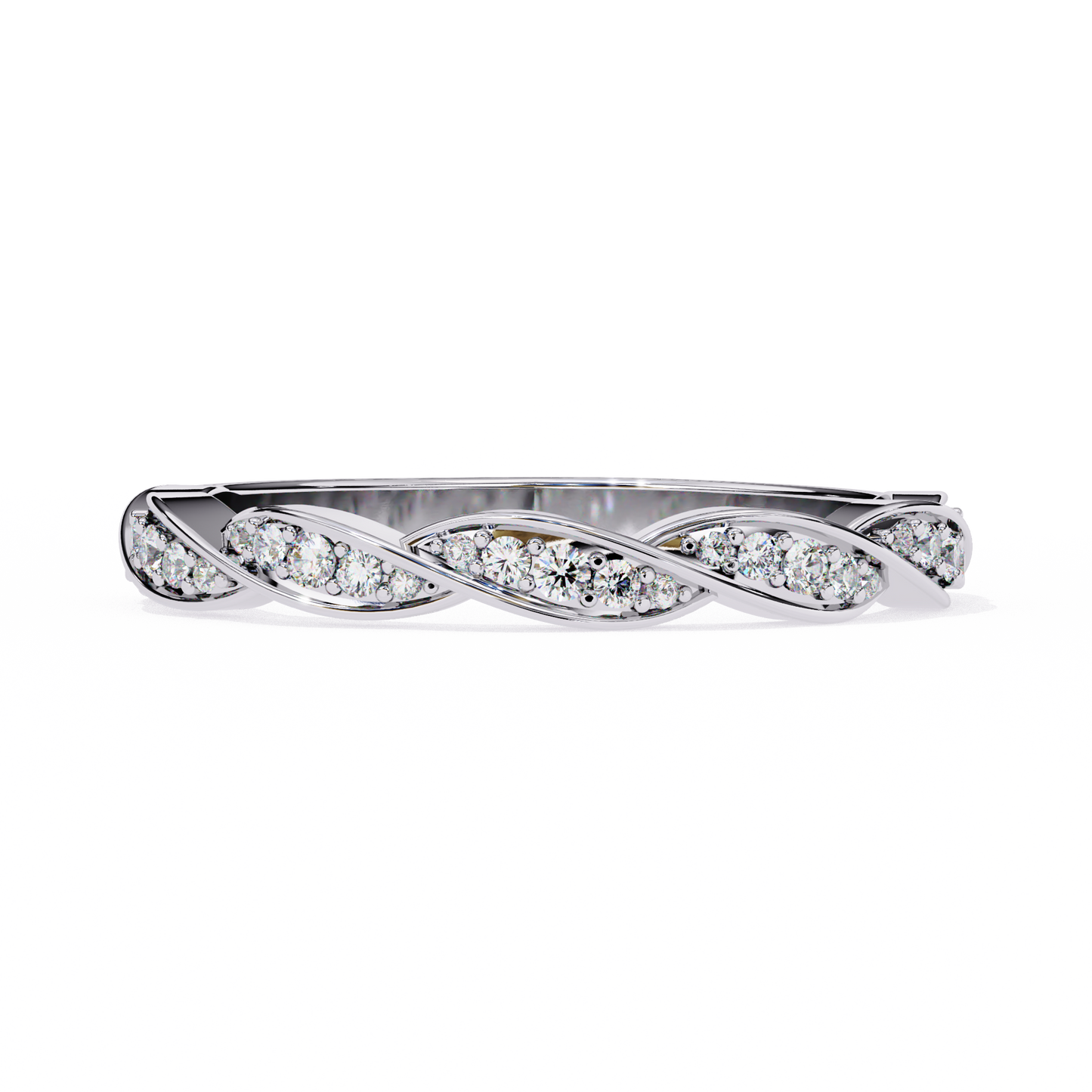 white gold / moissanite, white gold / lab grown