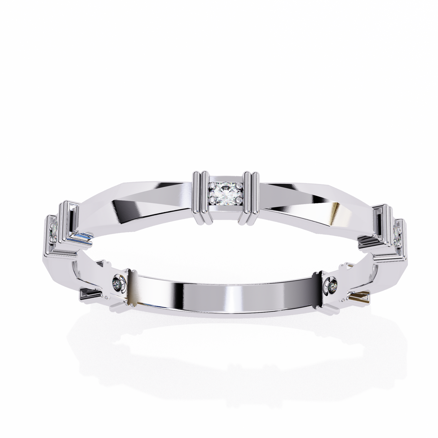 white gold / moissanite, white gold / lab grown