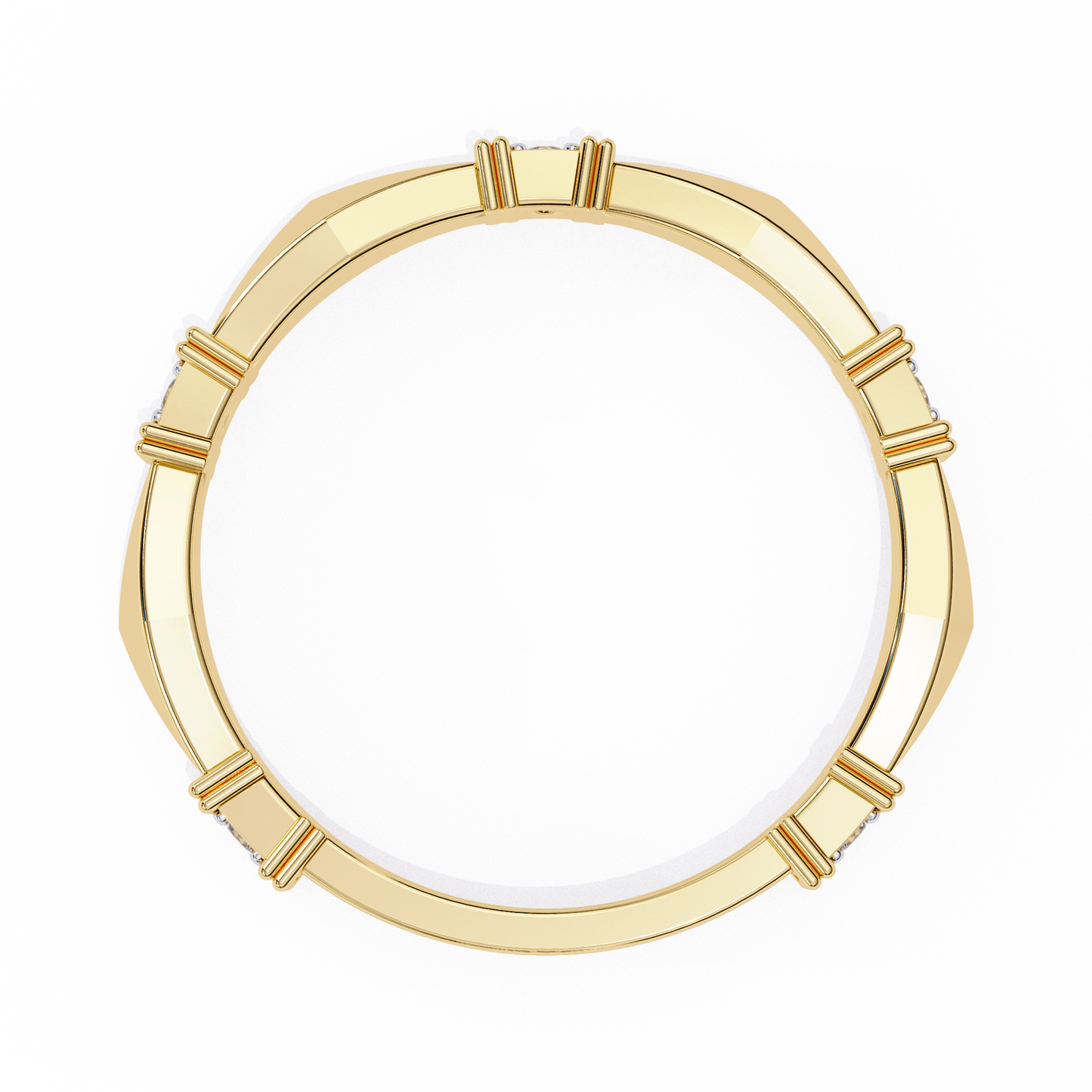 yellow gold / moissanite, yellow gold / lab grown
