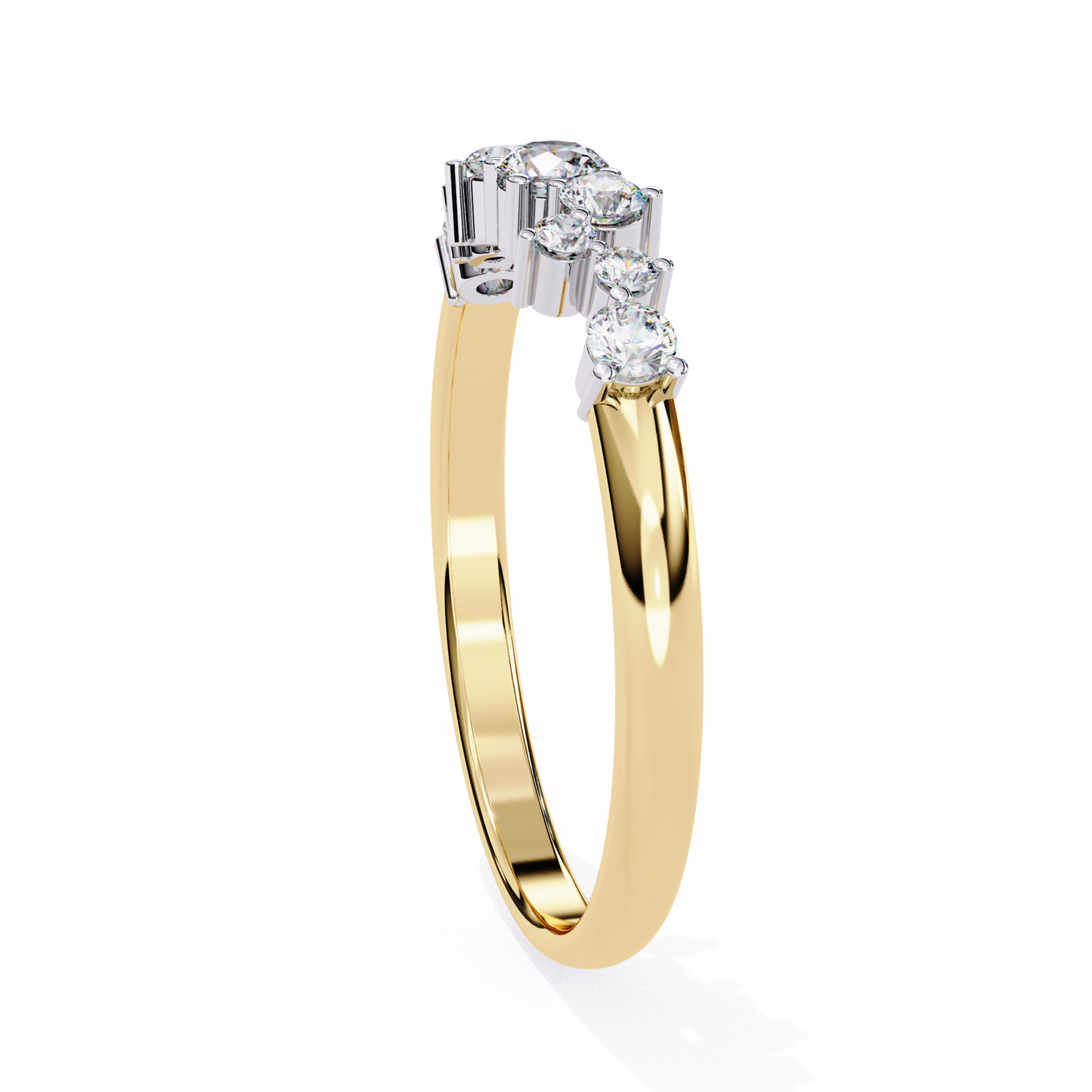 yellow gold / moissanite, yellow gold / lab grown