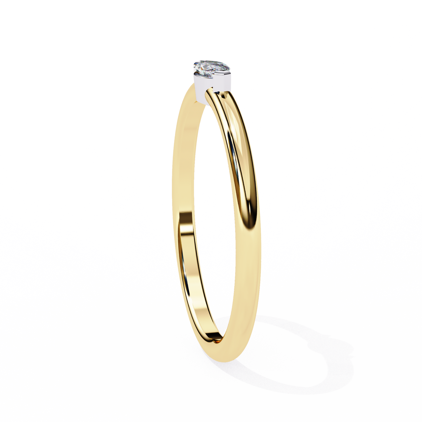 yellow gold / moissanite, yellow gold / lab grown