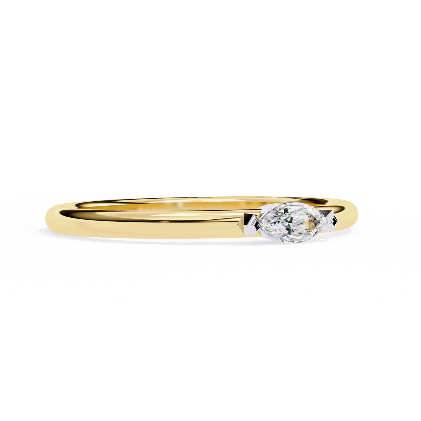 yellow gold / moissanite, yellow gold / lab grown