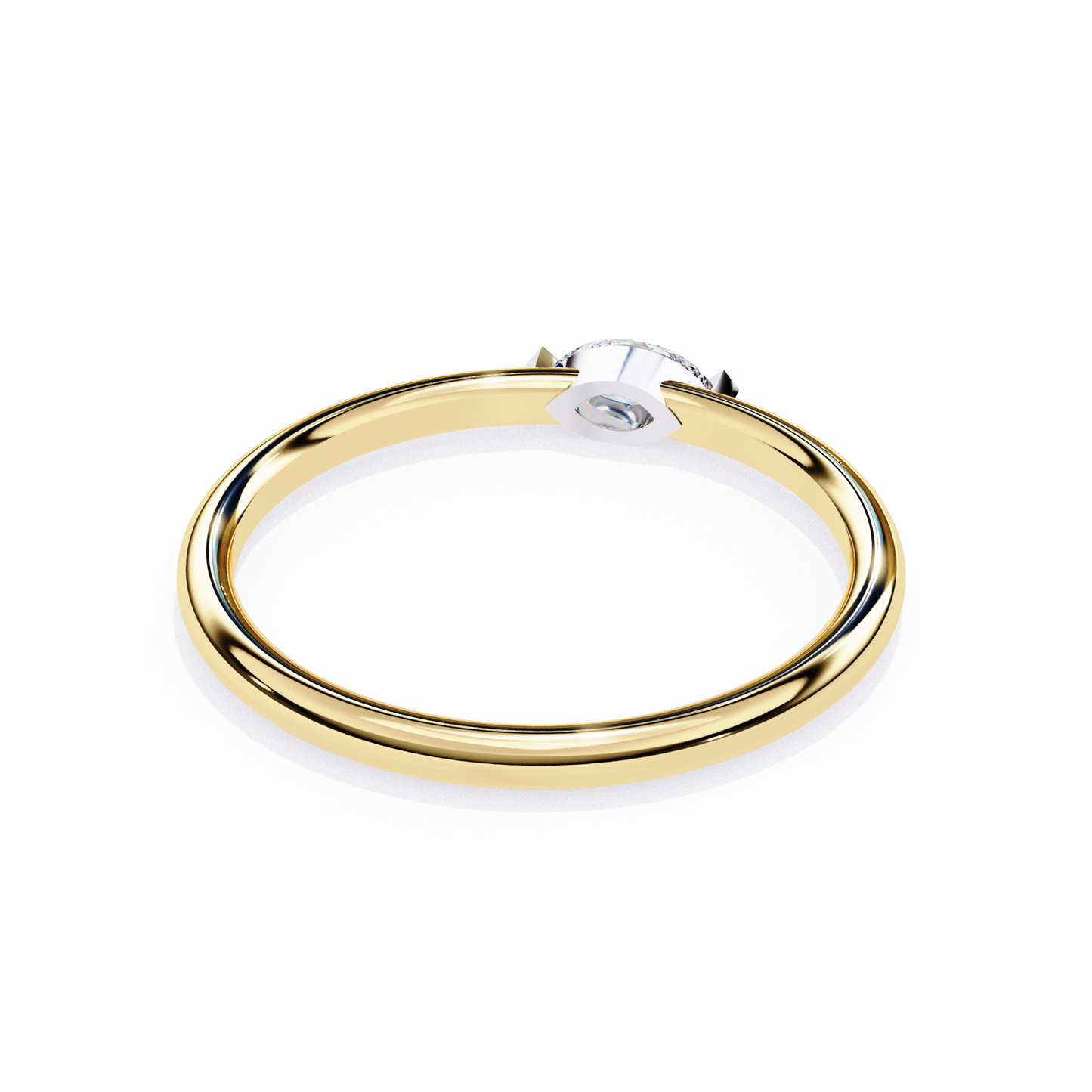yellow gold / moissanite, yellow gold / lab grown
