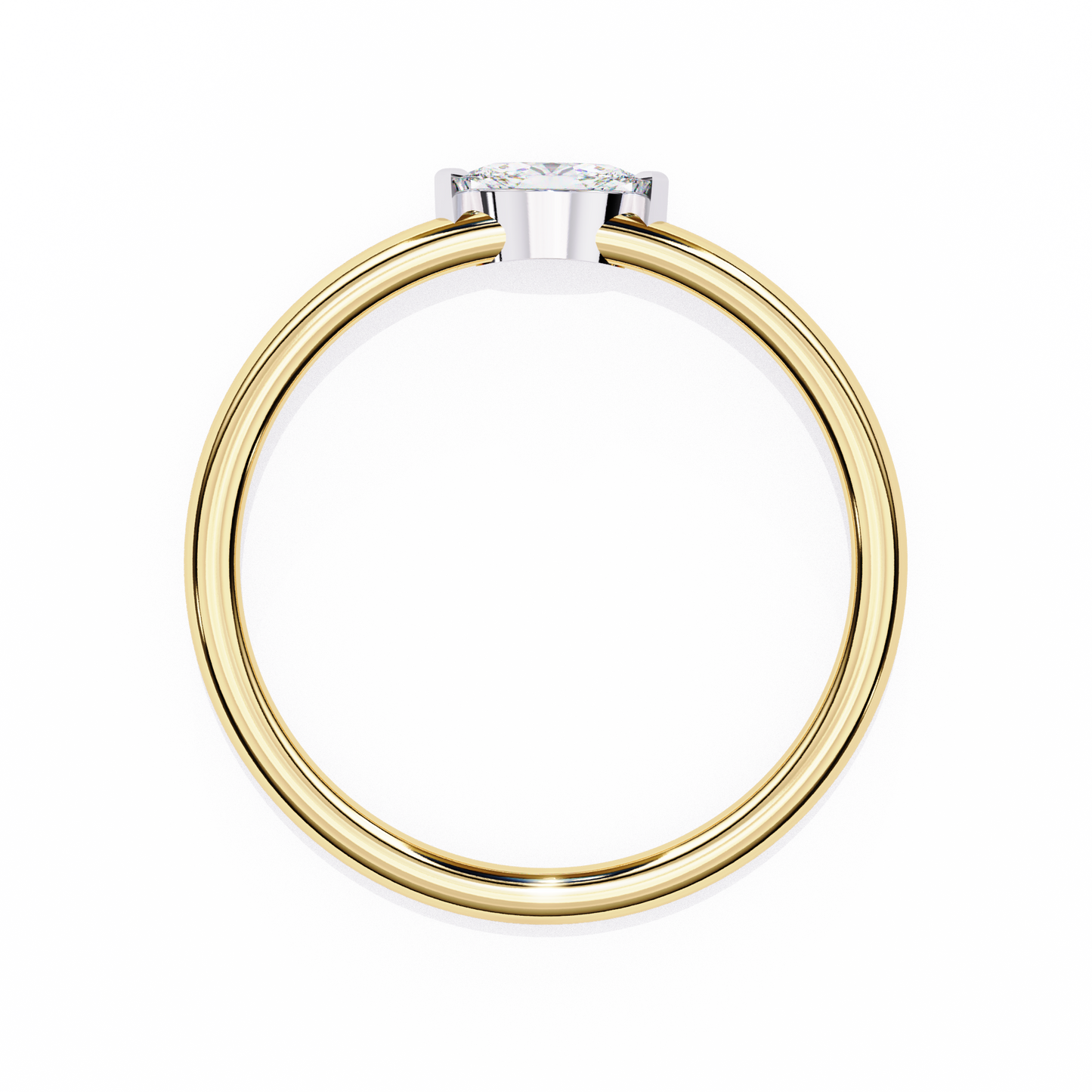 yellow gold / moissanite, yellow gold / lab grown