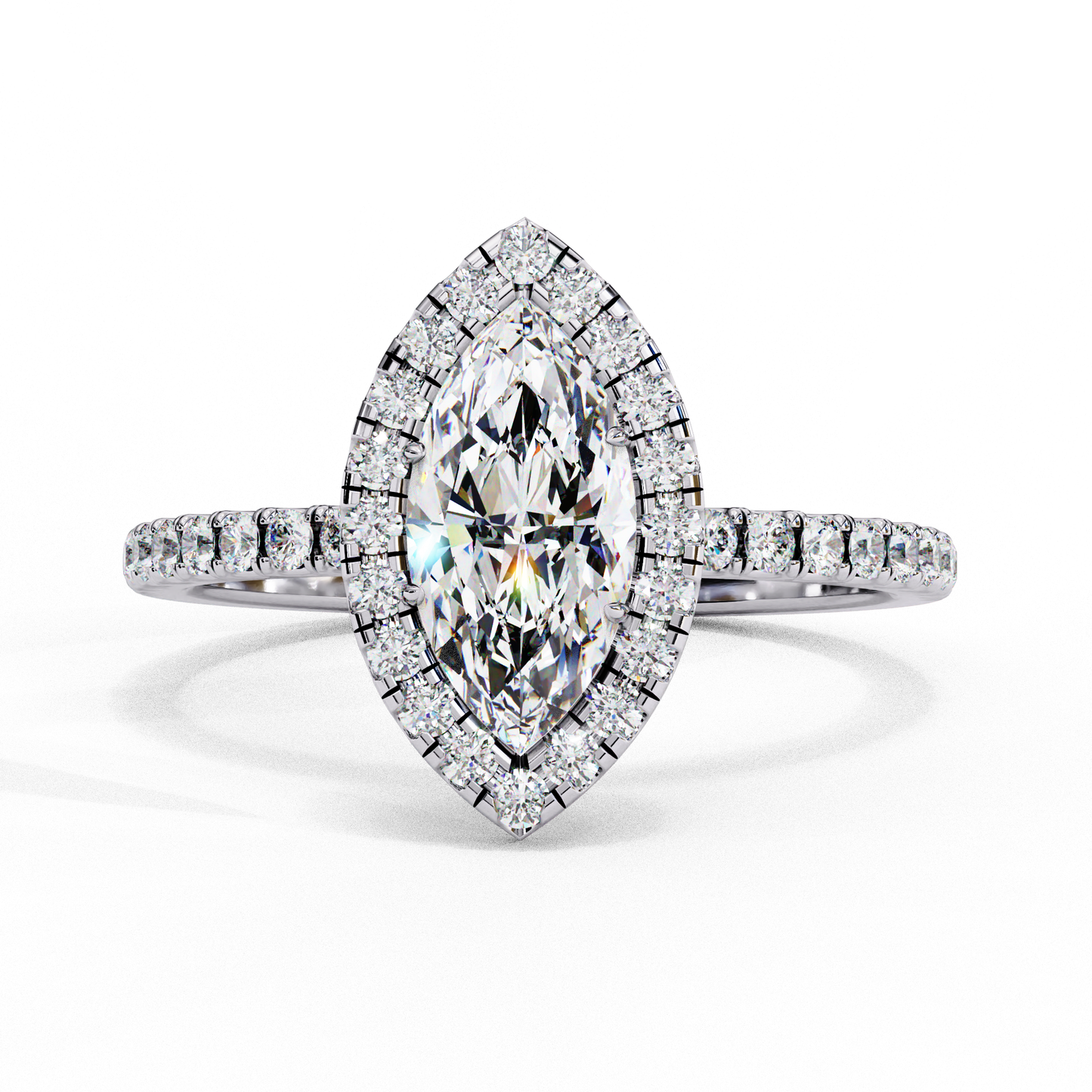 white gold / moissanite, white gold / lab grown, 925 silver / moissanite, 925 silver / lab grown