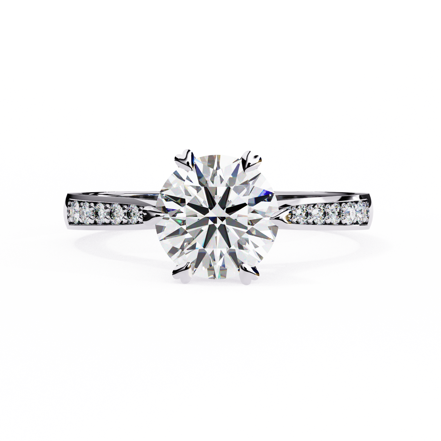 white gold / moissanite, white gold / lab grown, 925 silver / moissanite, 925 silver / lab grown