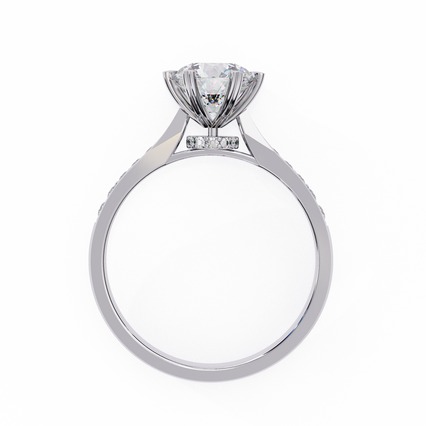 white gold / moissanite, white gold / lab grown, 925 silver / moissanite, 925 silver / lab grown