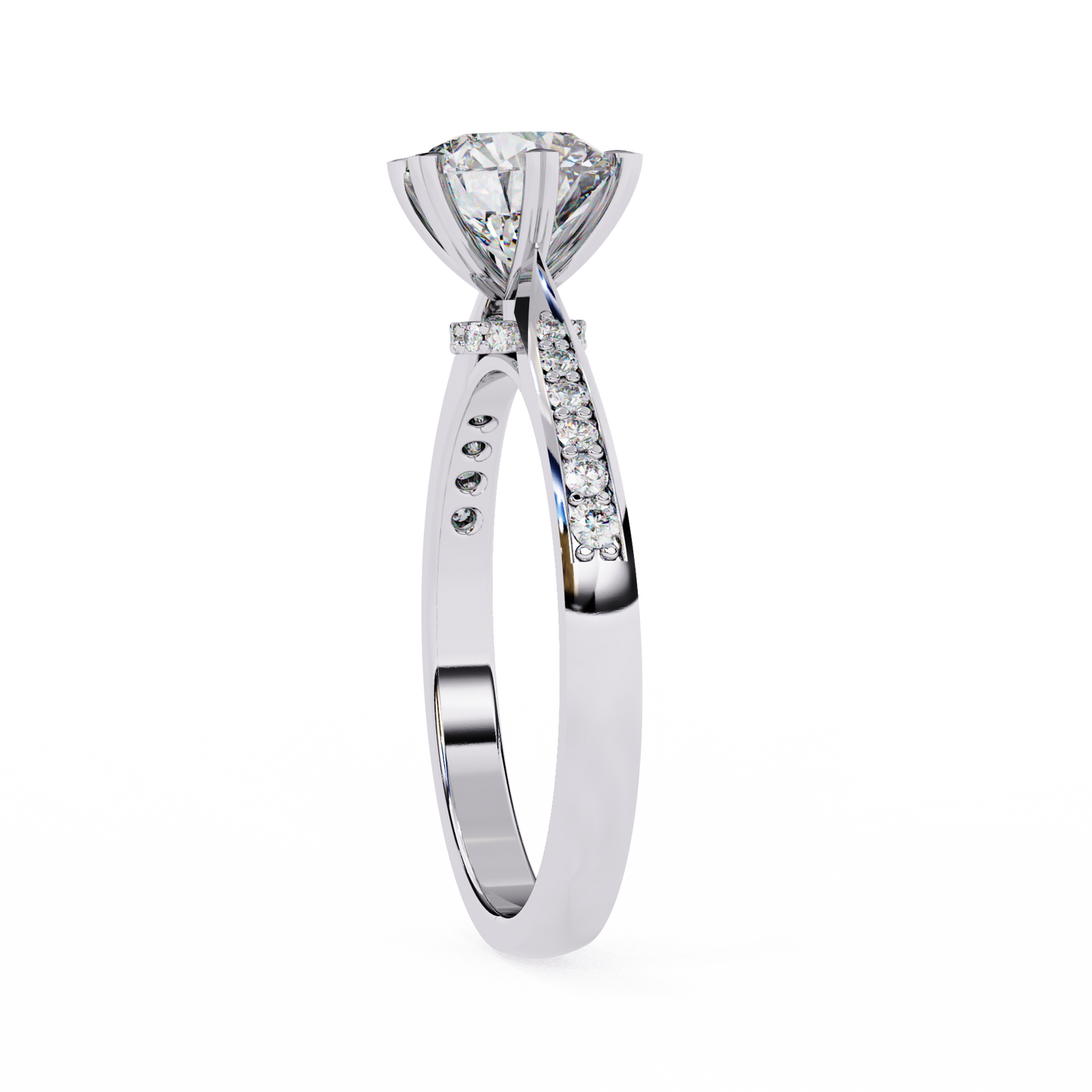white gold / moissanite, white gold / lab grown, 925 silver / moissanite, 925 silver / lab grown