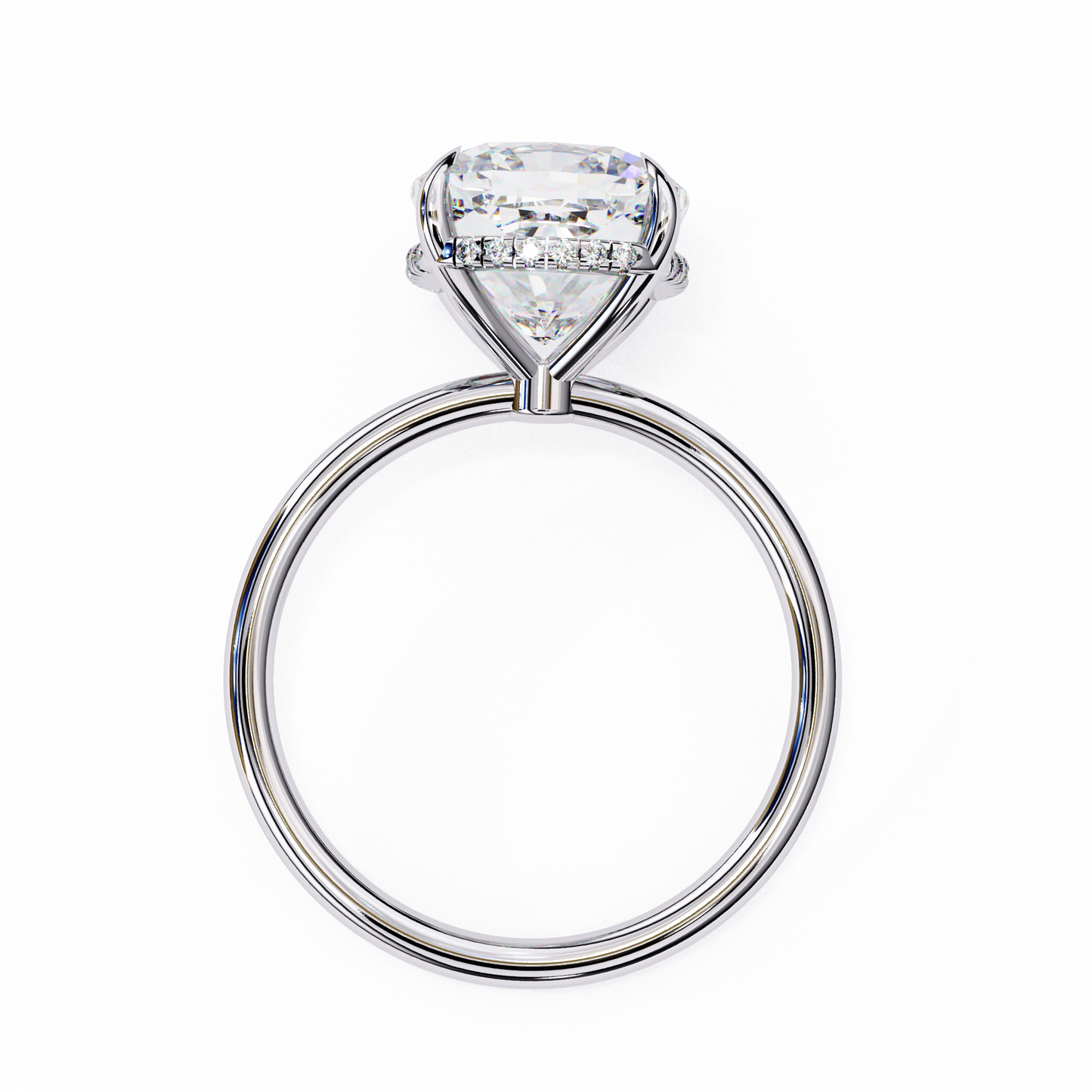 white gold / moissanite, white gold / lab grown, 925 silver / moissanite, 925 silver / lab grown