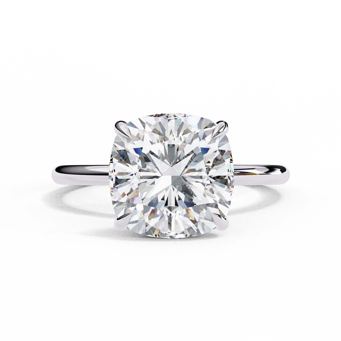 white gold / moissanite, white gold / lab grown, 925 silver / moissanite, 925 silver / lab grown