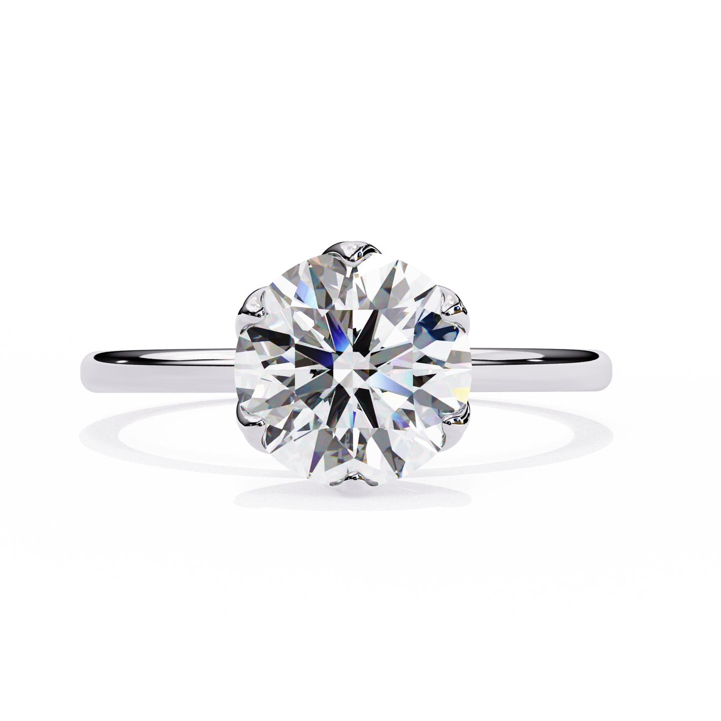 white gold / moissanite, white gold / lab grown, 925 silver / moissanite, 925 silver / lab grown