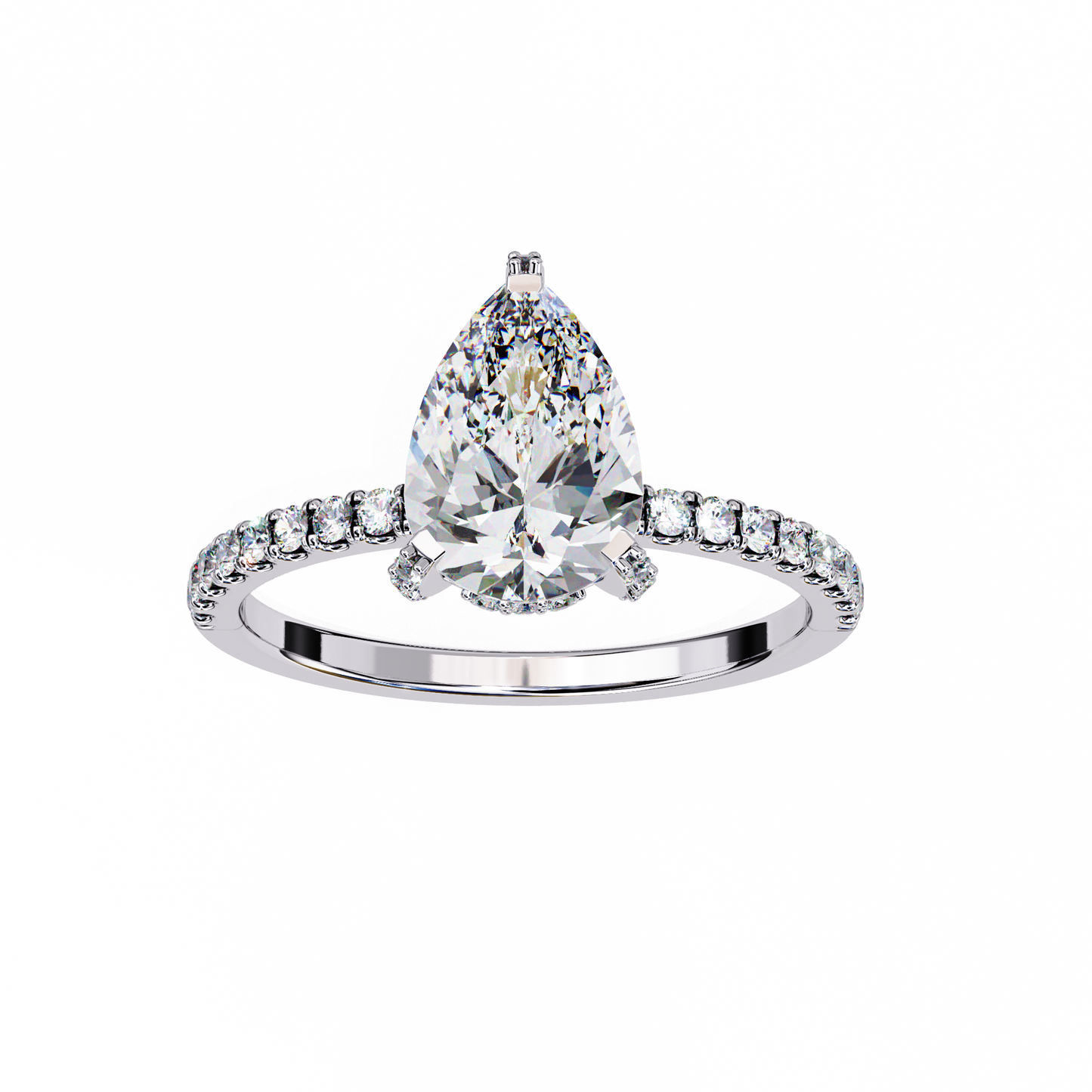 white gold / moissanite, white gold / lab grown, 925 silver / moissanite, 925 silver / lab grown