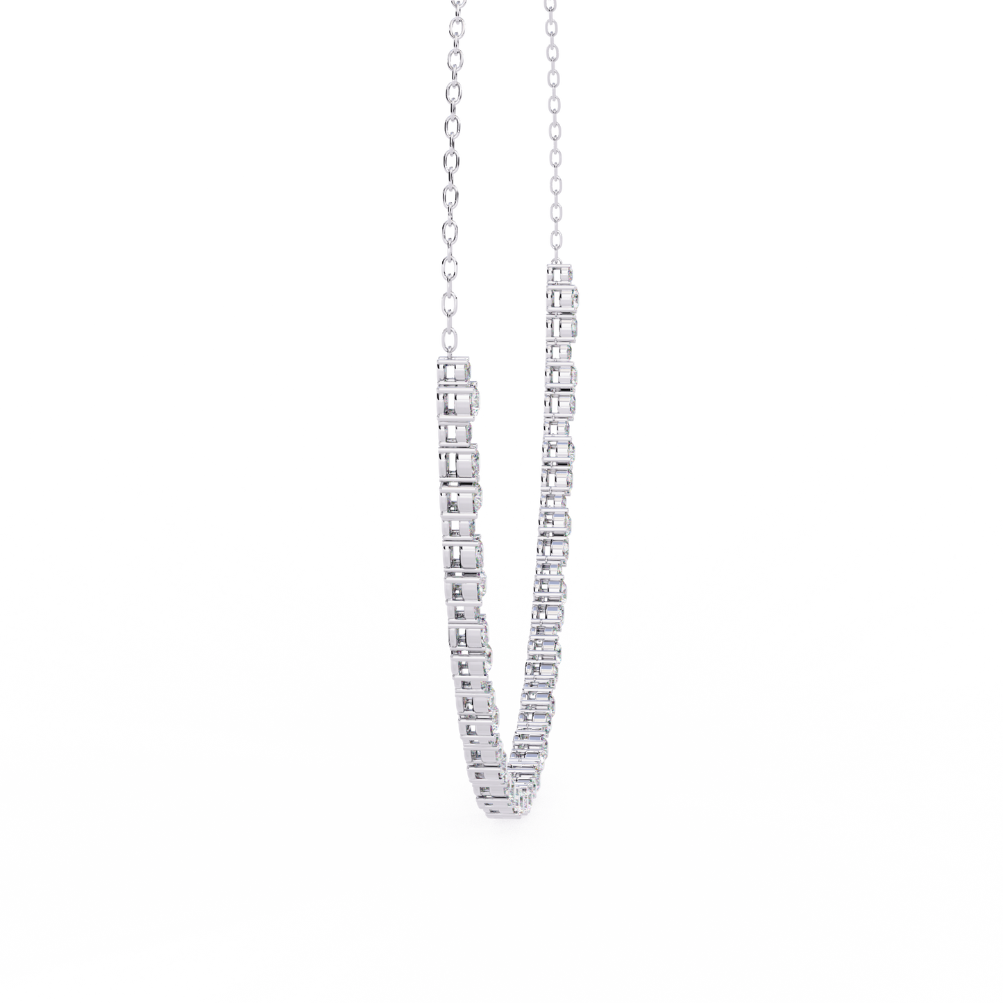 white gold / moissanite, white gold / lab grown