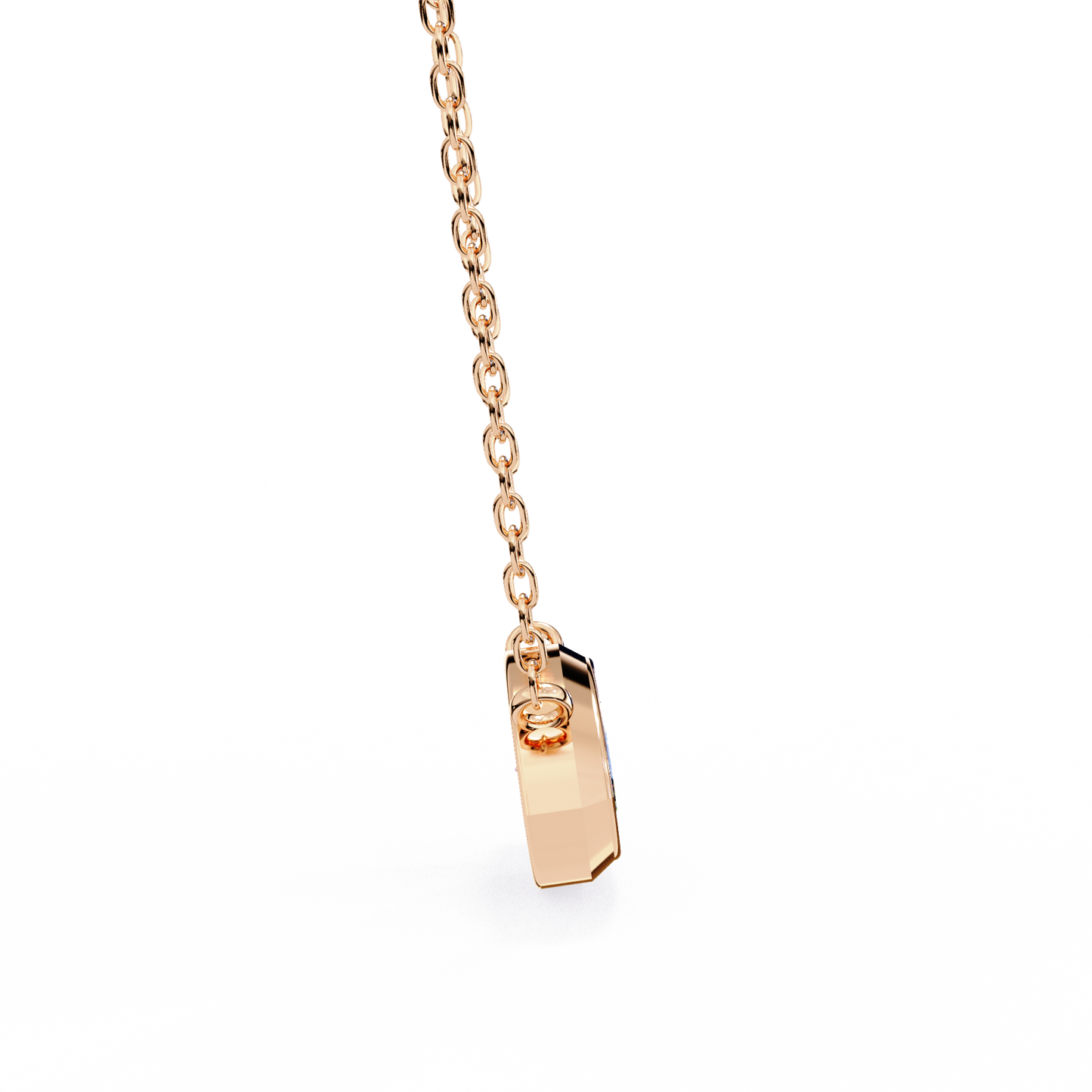 rose gold / moissanite, rose gold / lab grown
