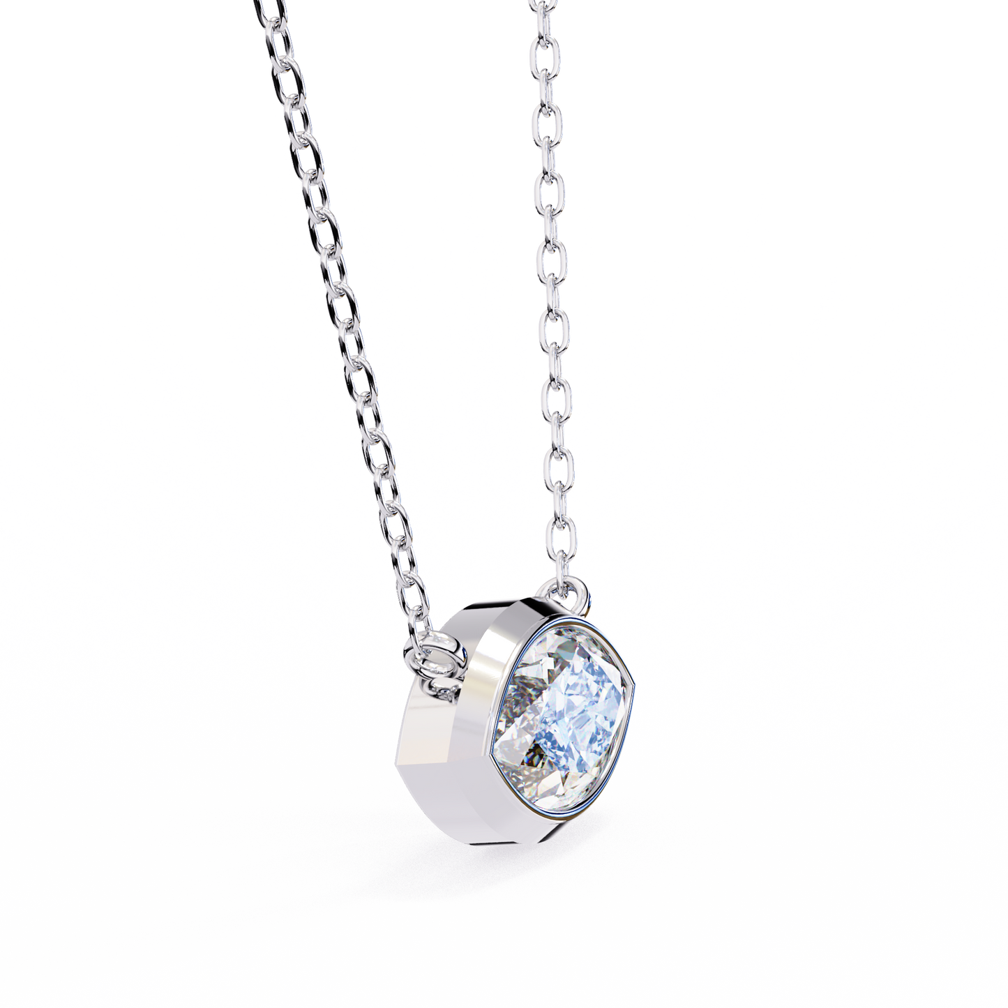 white gold / moissanite, white gold / lab grown